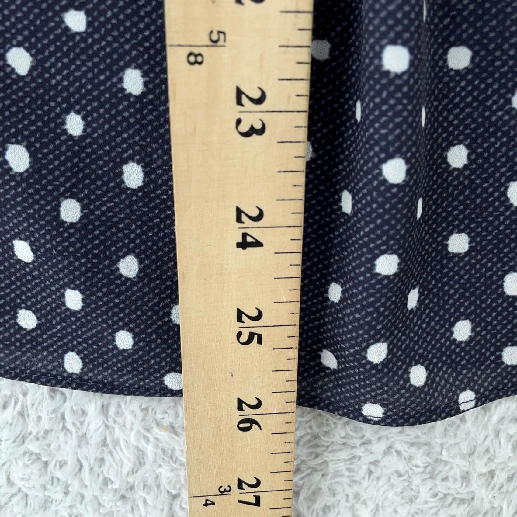 NYDJ NYDJ Shirt Womens Small Blue White Polka Dot 3/4 Sleeve Blouse Top Body Size S / US 4 / IT 40 - 5 Thumbnail