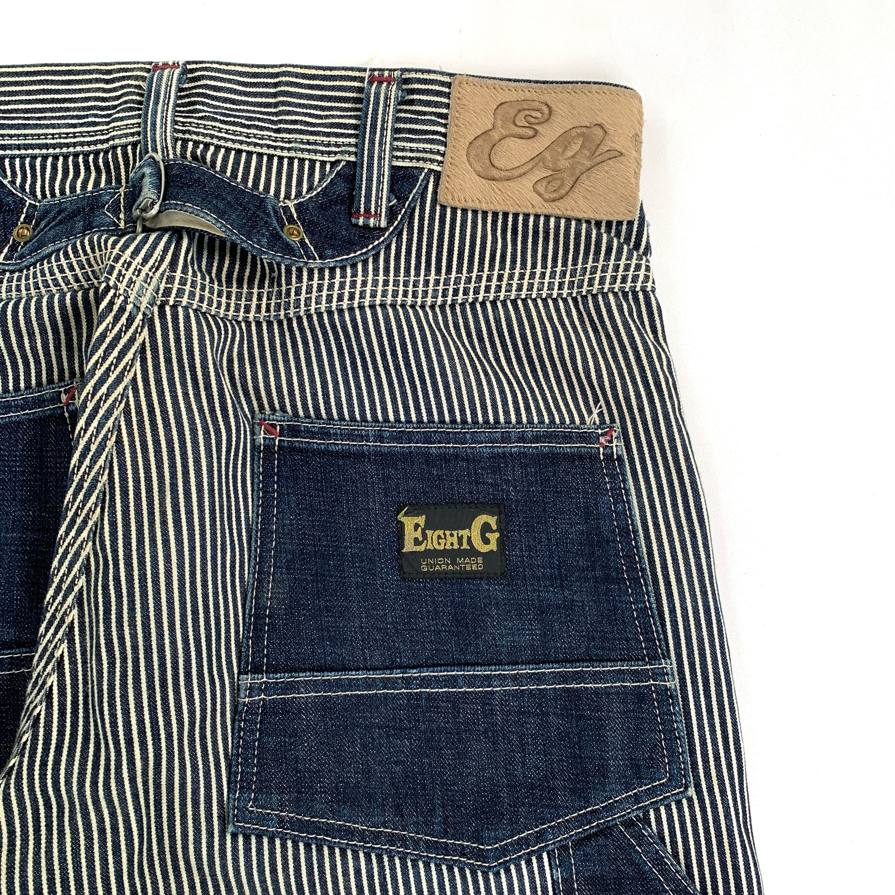 EIGHT-G Vintage Eight-G Hickory Carpenter Double Knee Pants Size US 31 - 10 Thumbnail