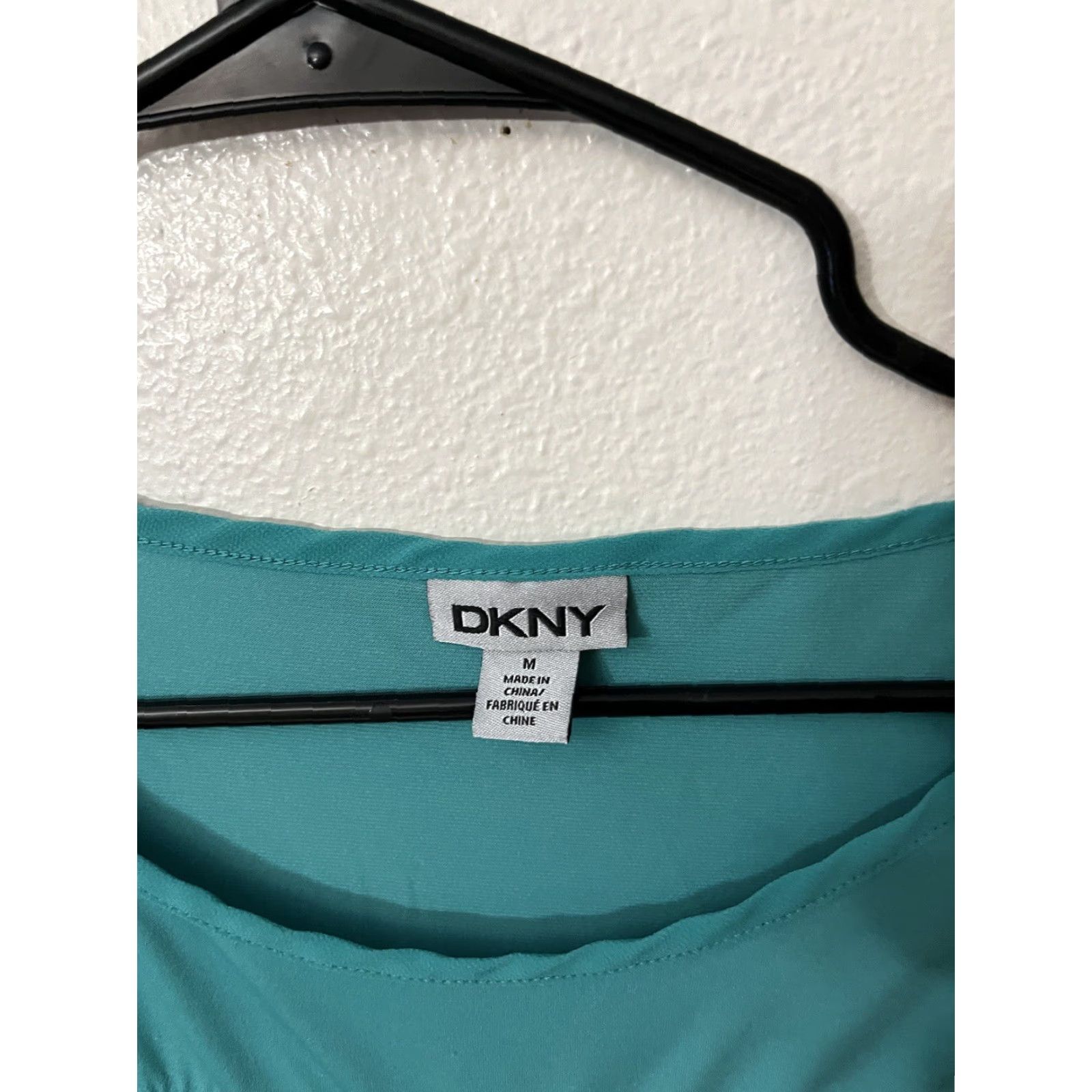 DKNY DKNY Blue Sleeveless Blouse - Women's M, Round Neck, Pleated Detail, Polyester Size M / US 6-8 / IT 42-44 - 3 Thumbnail