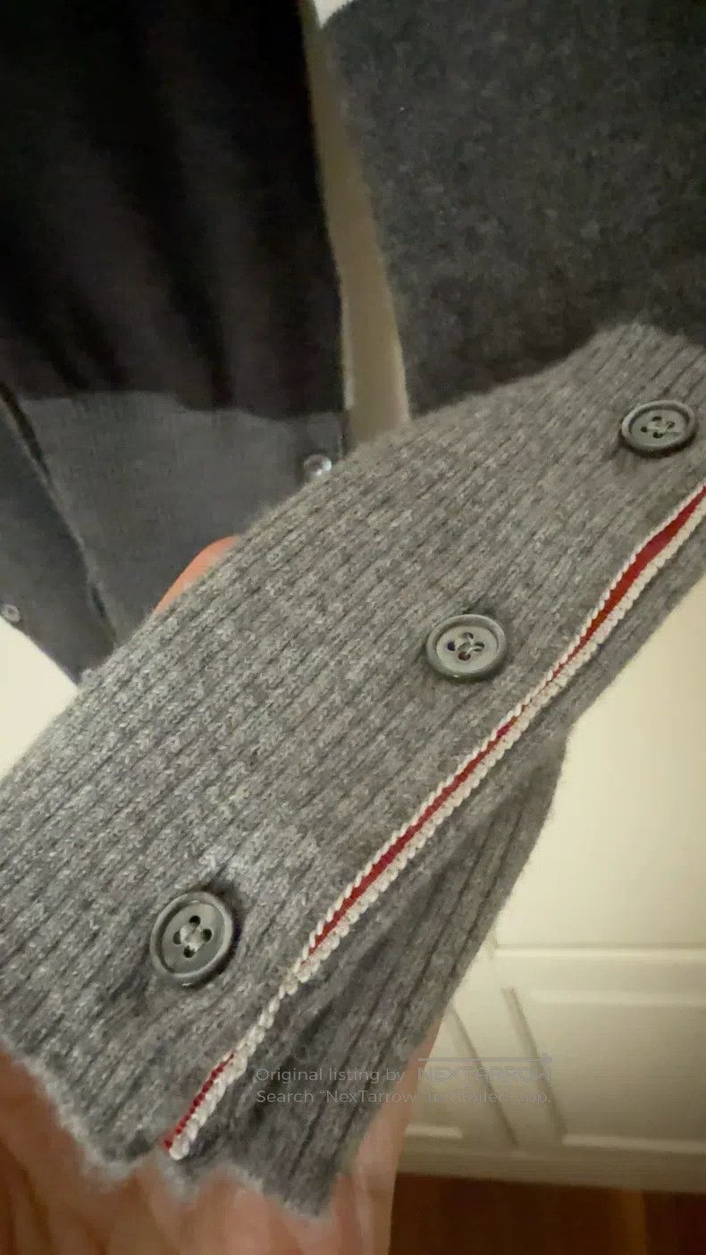 Thom Browne Thom Browne Classic Gray Wool Cardigan Size US XXS / EU 40 - 3 Thumbnail