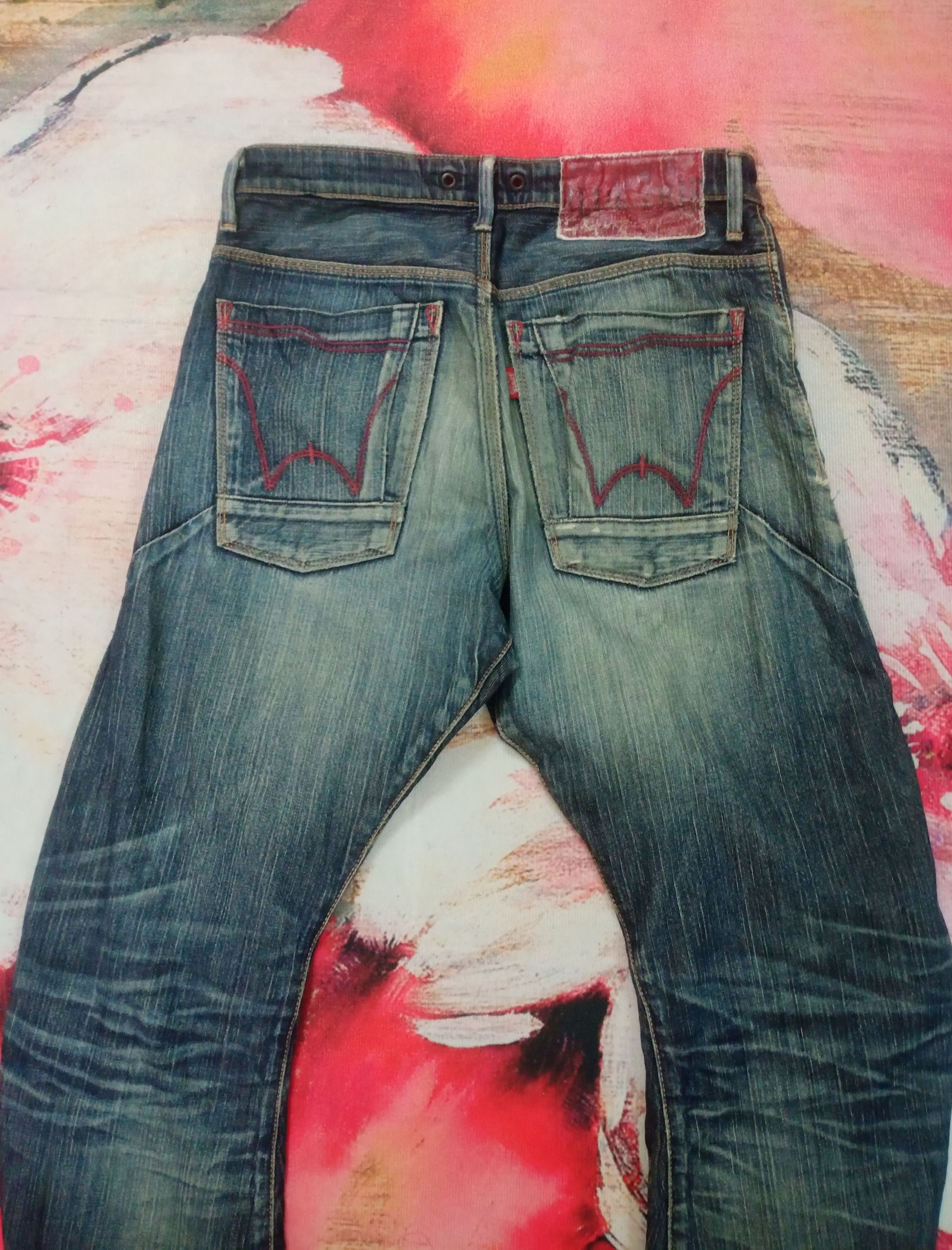 Edwin Rare Vintage Edwin Blue Trip Distressed Jeans Denim Size US 30 / EU 46 - 5 Thumbnail