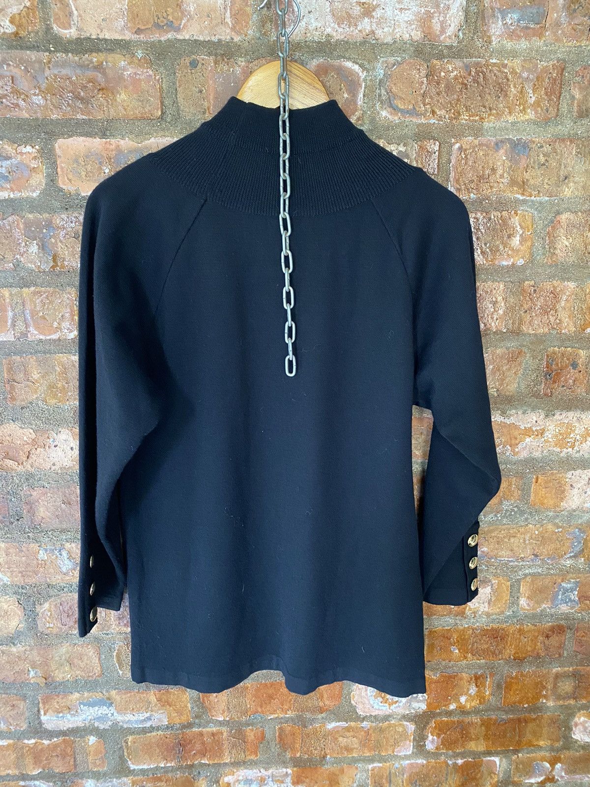 Yves Saint Laurent 1990s High neck bush pocket super black wool Size M / US 6-8 / IT 42-44 - 8 Thumbnail