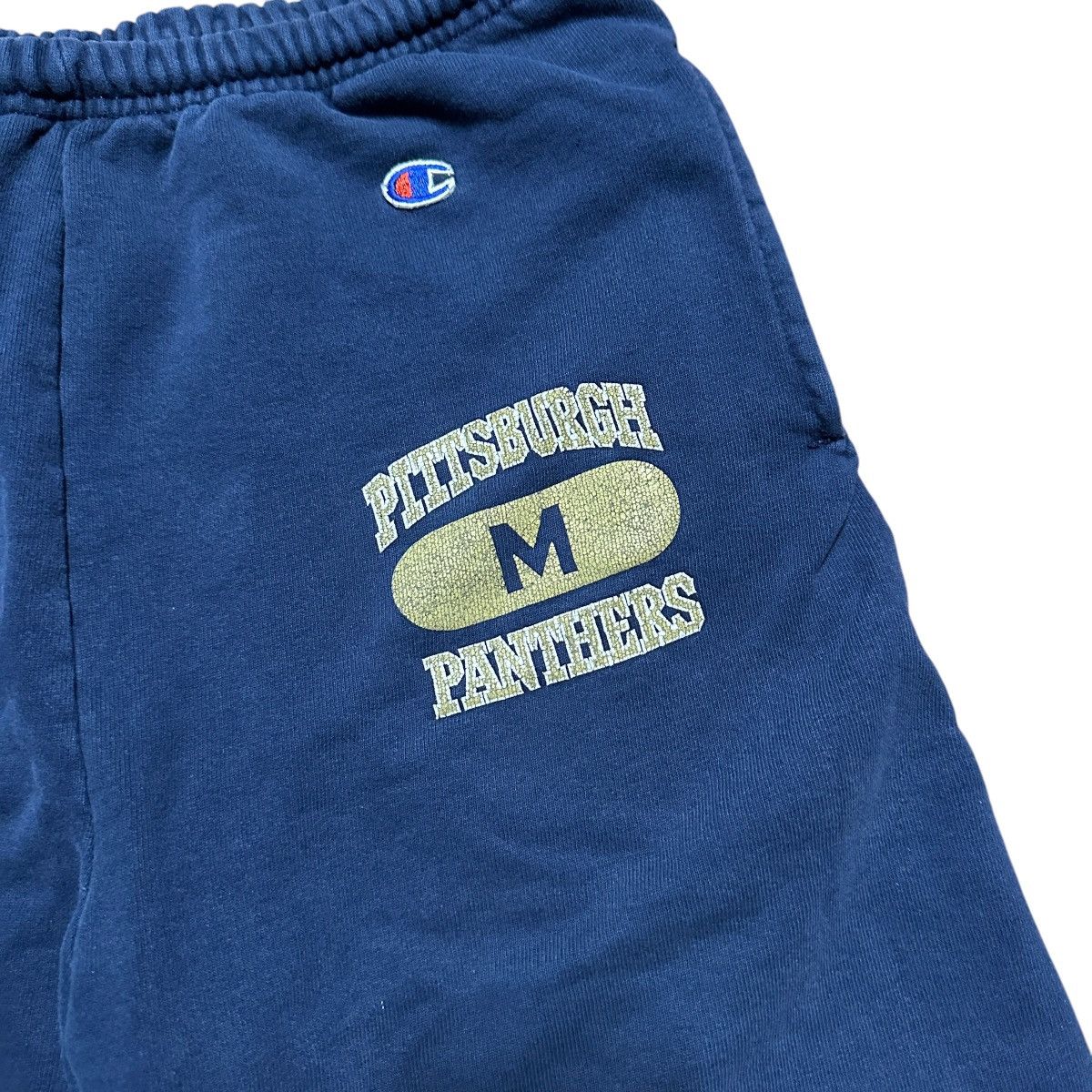 Champion × Vintage Vintage 90s Champion Pitt Panthers Sweat Shorts Size US 34 / EU 50 - 3 Thumbnail