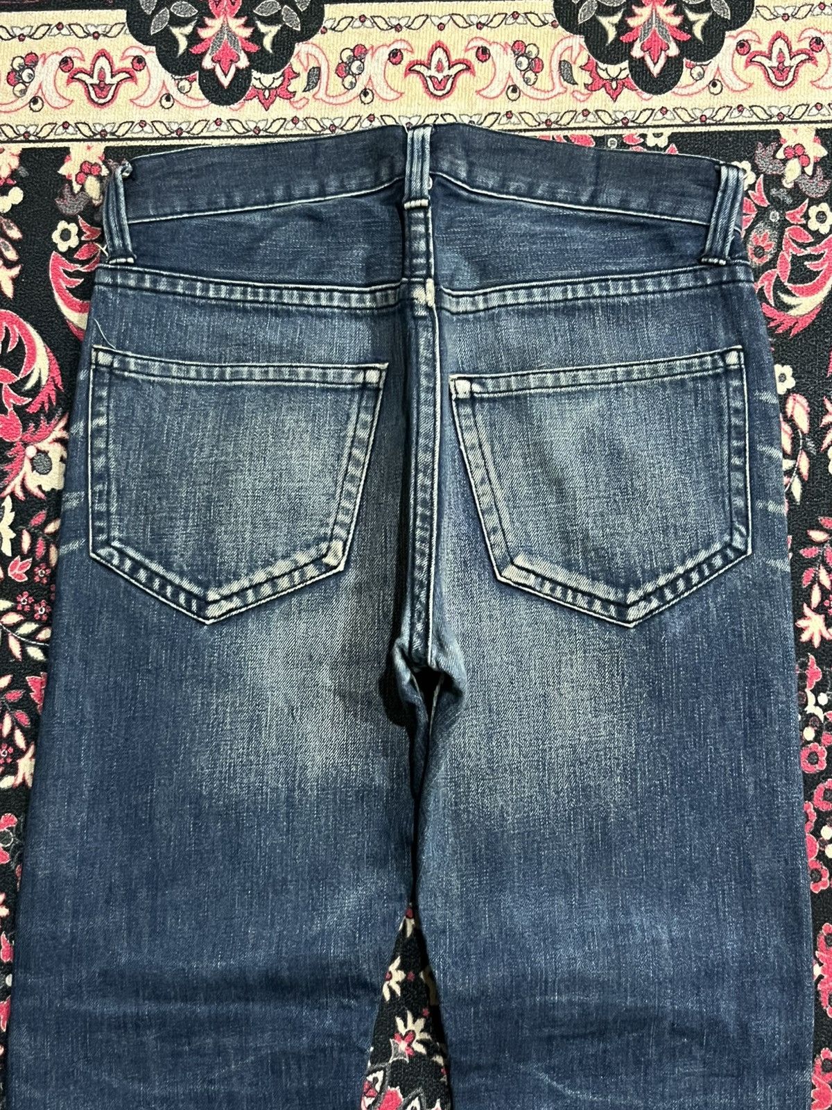 Japanese Brand Vintage Blue Label United Arrows Whisker Blue Faded Jeans Size US 30 / EU 46 - 6 Thumbnail