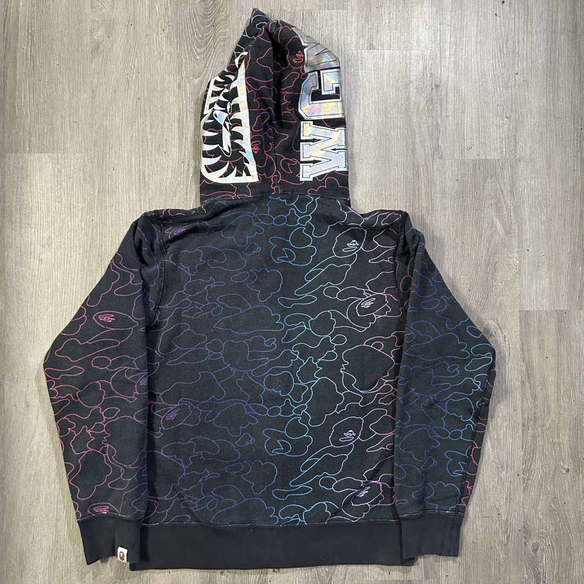 Bape BAPE Pencil Neon Camo Shark Full Zip Hoodie Size US L / EU 52-54 / 3 - 5 Thumbnail