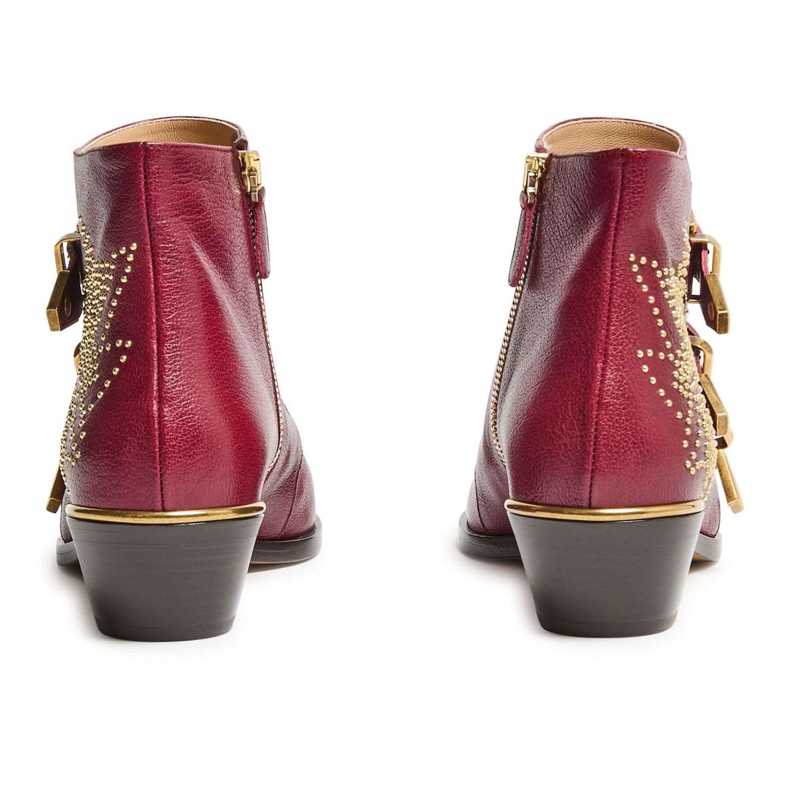 Chloe Chloe Susan Studded Grenat Leather Ankle Boots New & Authent Size US 6 / IT 36 - 3 Thumbnail