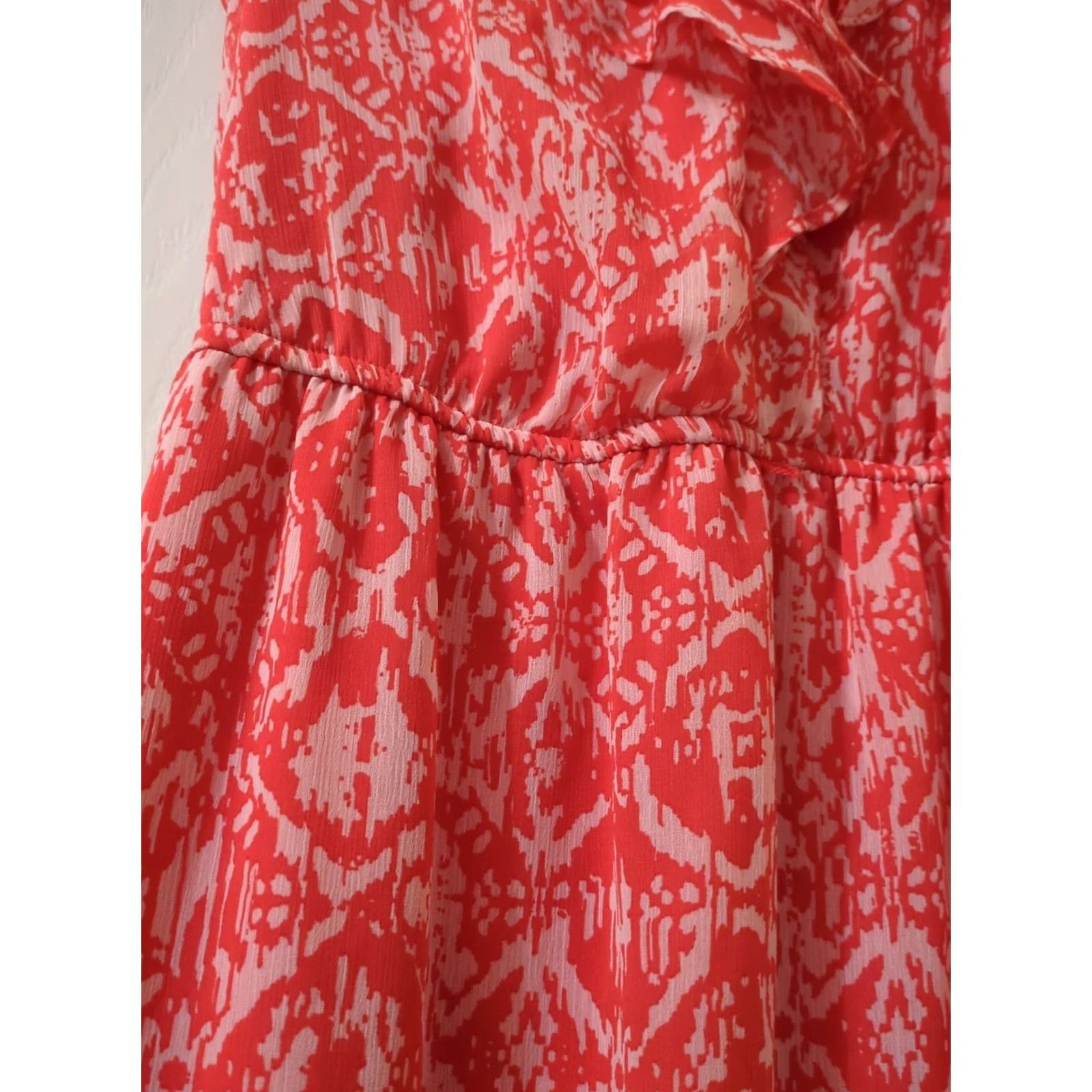 Alyx Alyx Dress Women's Knee Length Sleeveless V-Neck Coral Pink A-Line Lined 10 Size L / US 10 / IT 46 - 2 Thumbnail