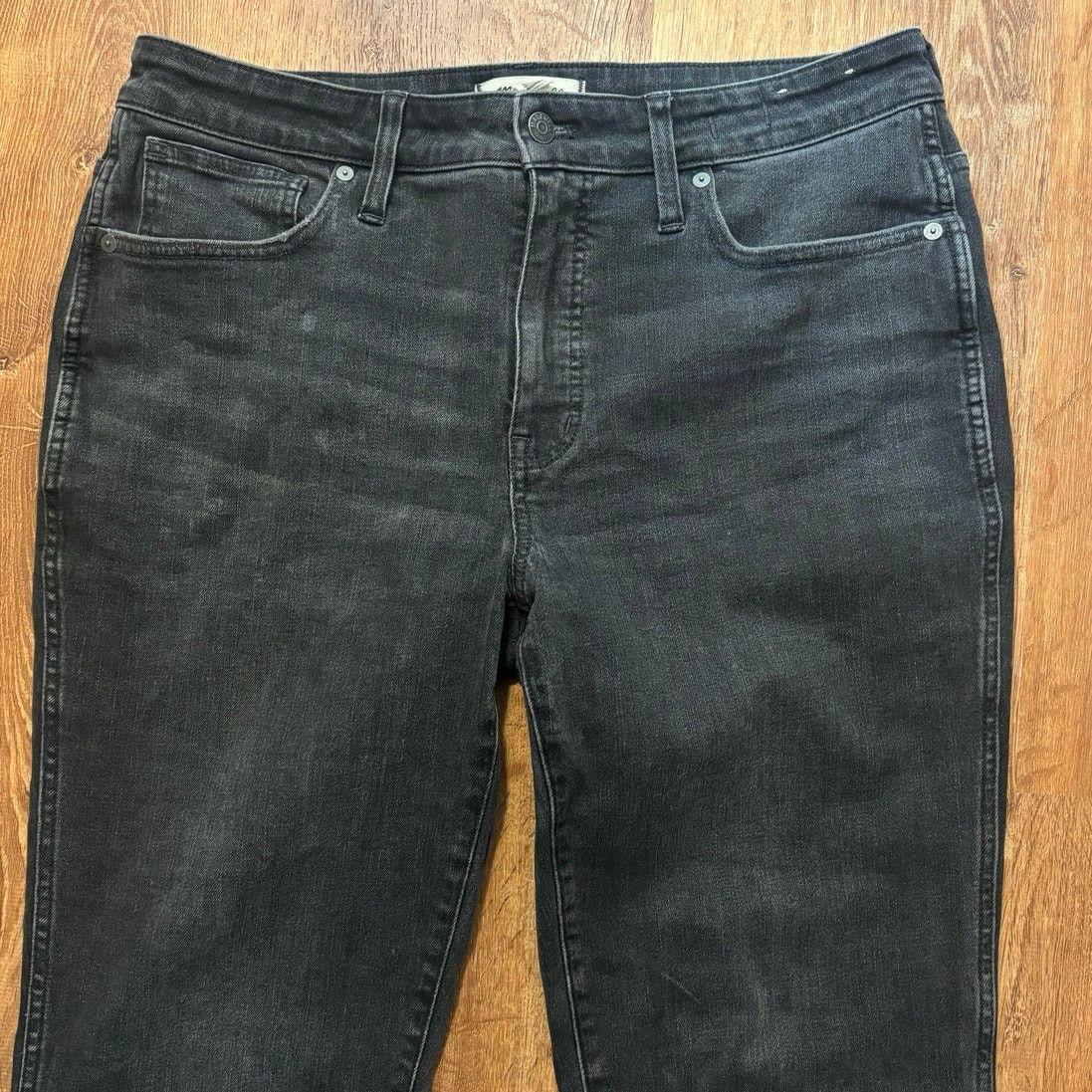 Madewell Madewell Curvy Mid Rise Stovepipe Jeans Size 31 Black Wash Size 31" - 2 Thumbnail