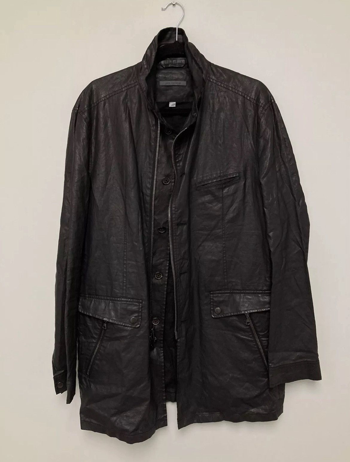 John Varvatos Linen Resin Coated Coat EU 48 USA 38 Size US M / EU 48-50 / 2 - 5 Thumbnail