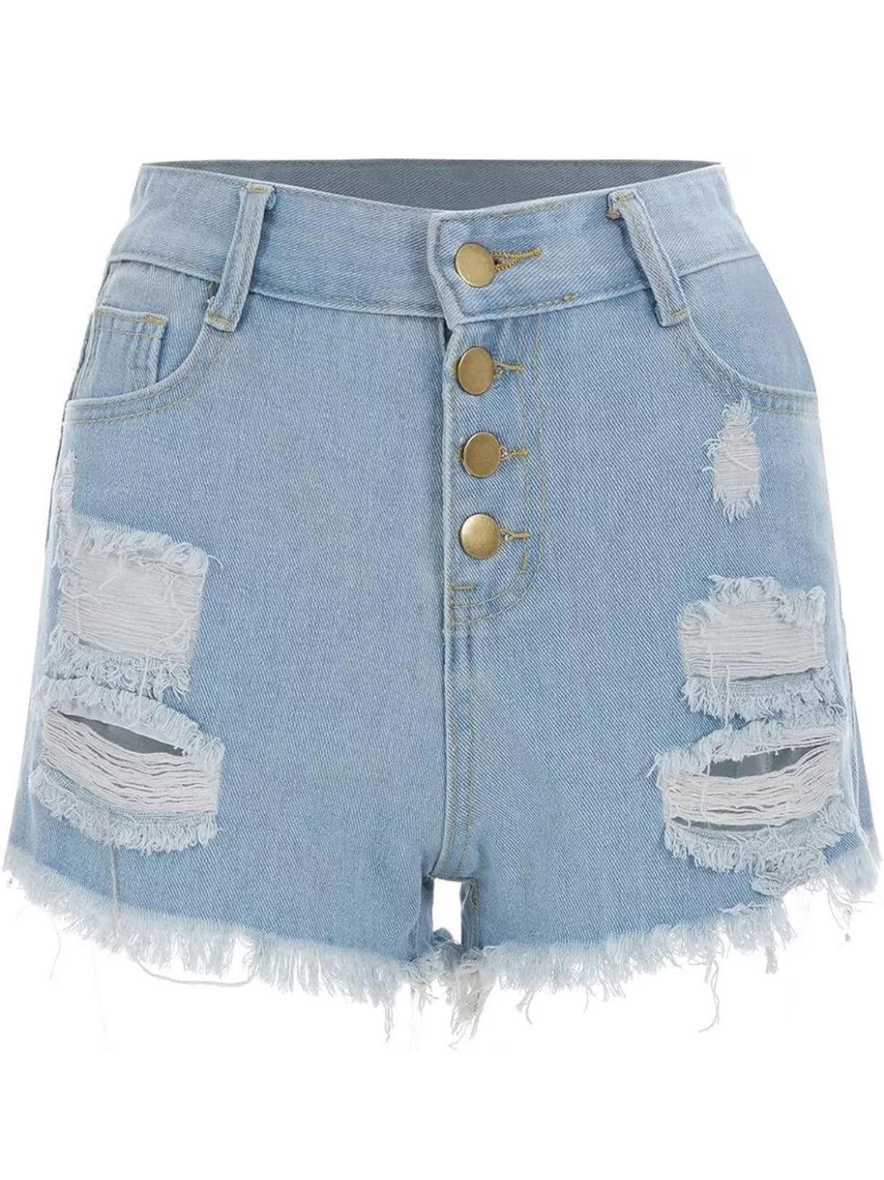 Other NC Women’s Summer Perforated Shorts Button Denim Shorts Size 30" / US 8 / IT 44 - 1 Thumbnail