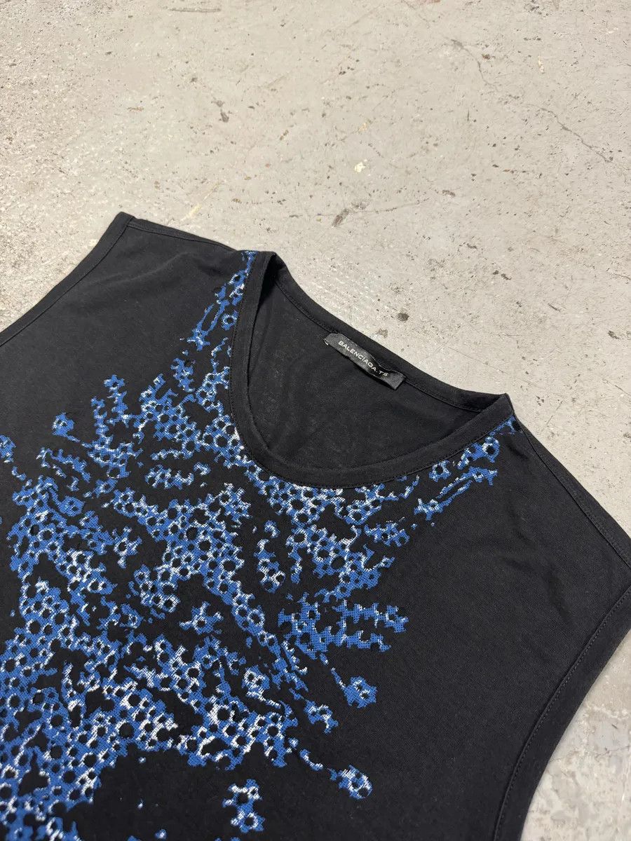 Balenciaga × Designer × Vintage SS2010 Balenciaga Black & Blue Contemporary Tank Top Size US L / EU 52-54 / 3 - 5 Thumbnail