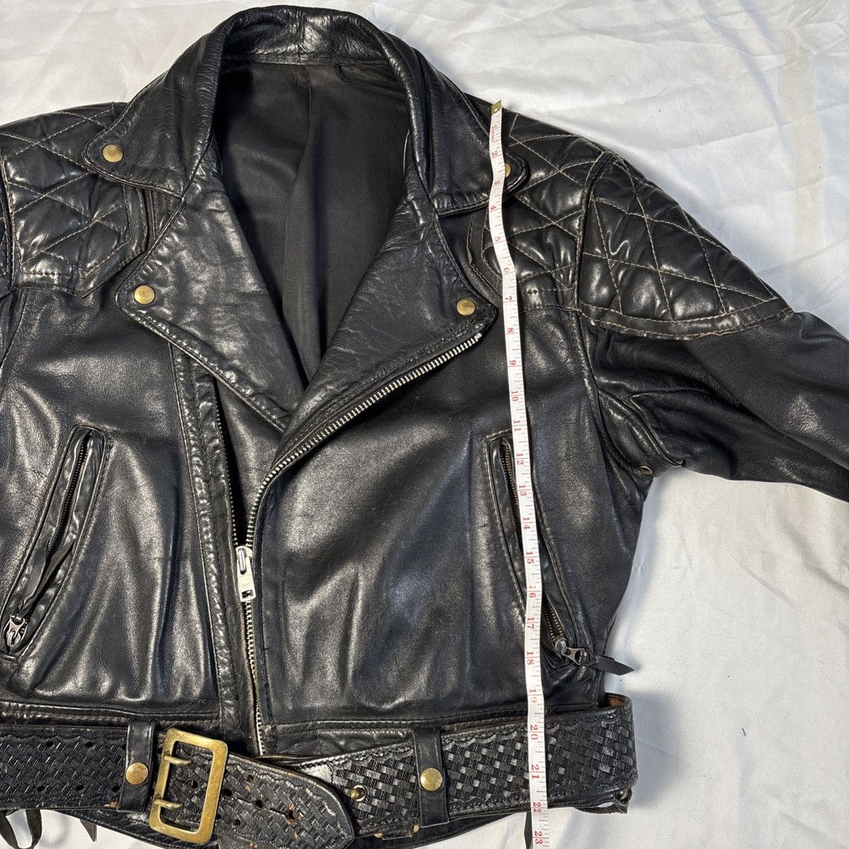 Other Vintage Langlitz Columbia Motorcycle Leather Jacket w/Belt Size US M / EU 48-50 / 2 - 24 Thumbnail