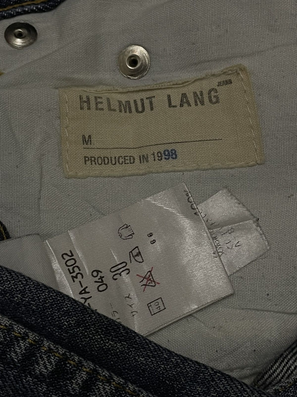 Helmut Lang VINTAGE HELMUT LANG 1998 DISTRESSED BLUE WASHED OG DENIM Size US 30 / EU 46 - 17 Thumbnail