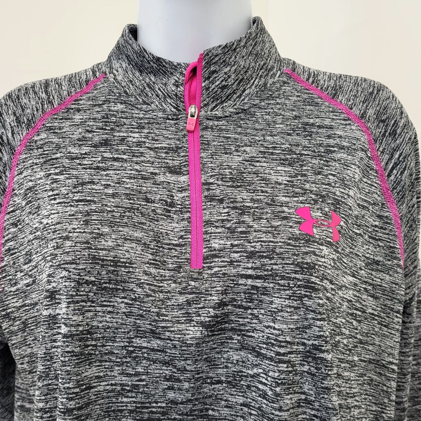 Under Armour Under Armour Shirt Womens Small Gray Pink Lightweight Zip Athletic Ladies Jacket Size S / US 4 / IT 40 - 5 Thumbnail