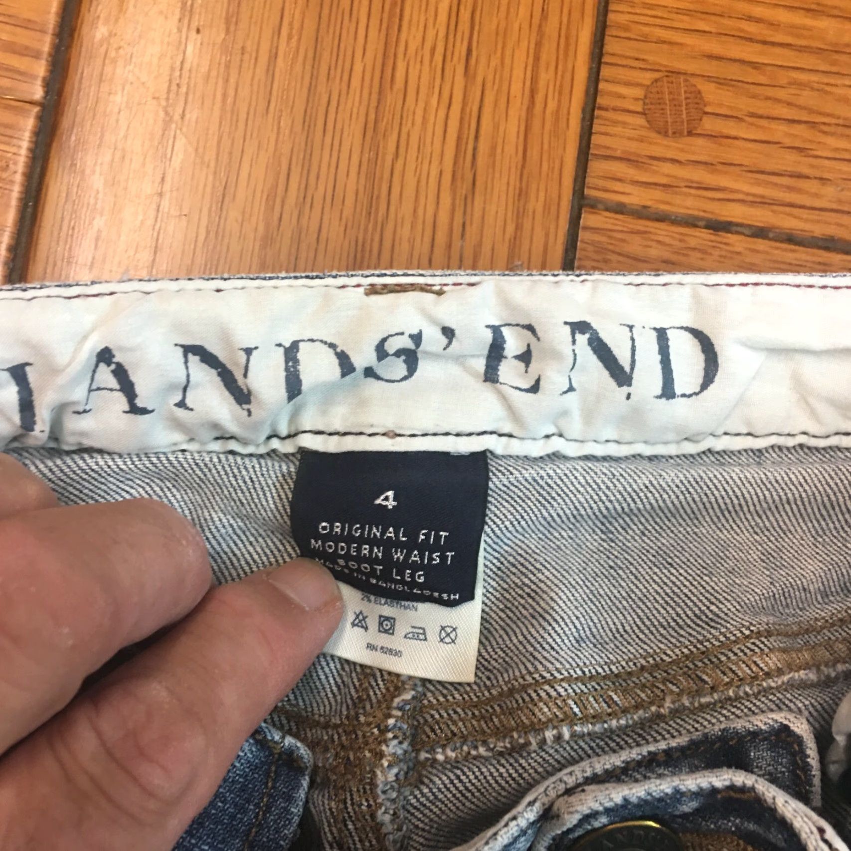 Lands' End Lands' End Jeans Womens Original Fit Modern Waist Boot Leg Denim Blue Size 14 Size 36" / US 14 / IT 50 - 5 Thumbnail