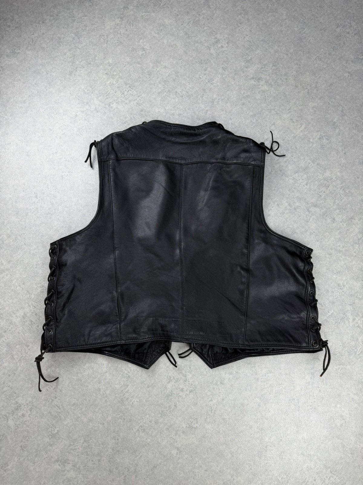Vintage Spirit Motors Leather Vest Black Biker Motorcycle Size 3XL Size US XXL / EU 58 / 5 - 11 Thumbnail