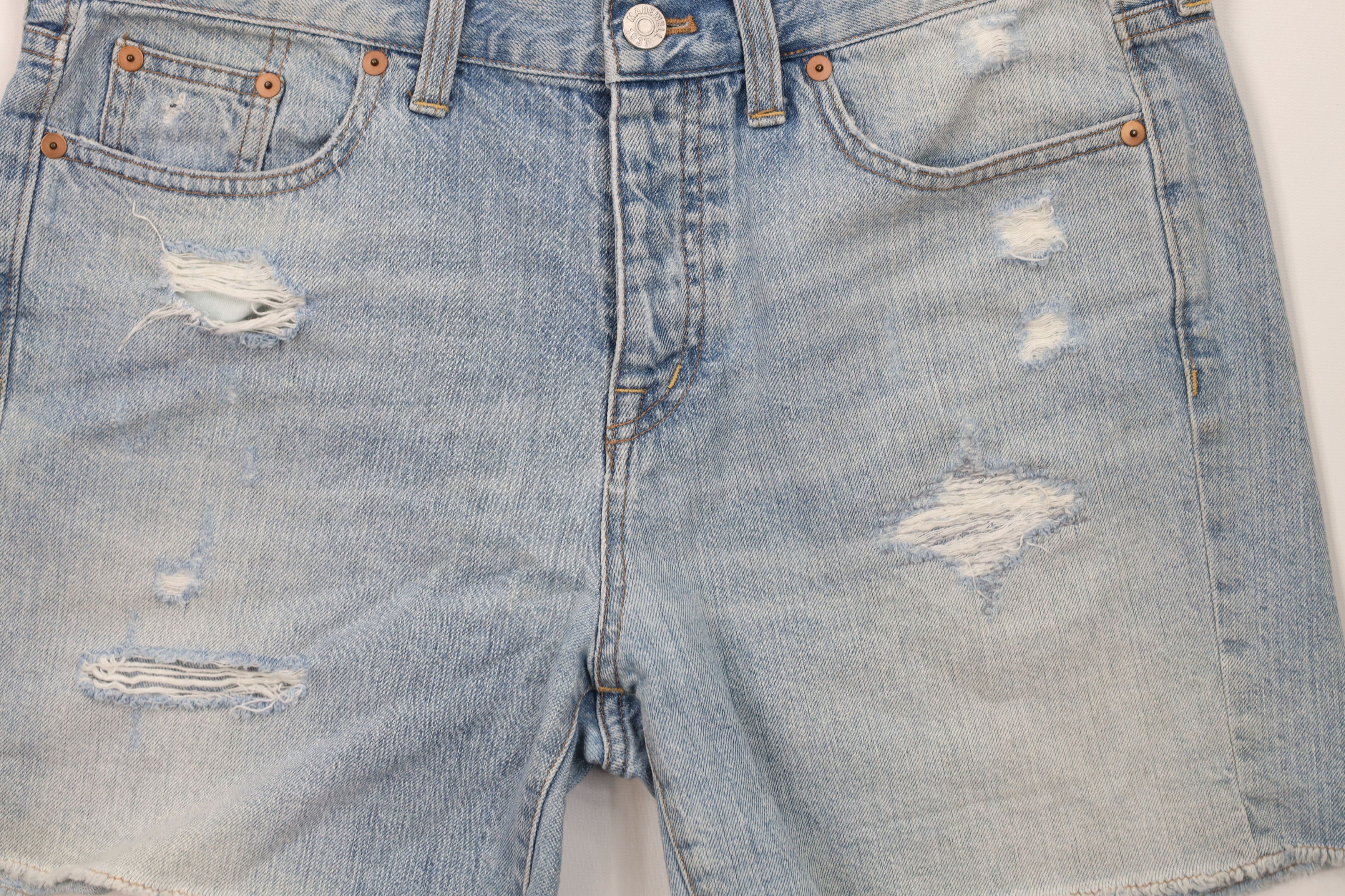 Madewell Madewell Button Fly Denim Jean Shorts Blue Cotton Size 29" - 3 Thumbnail