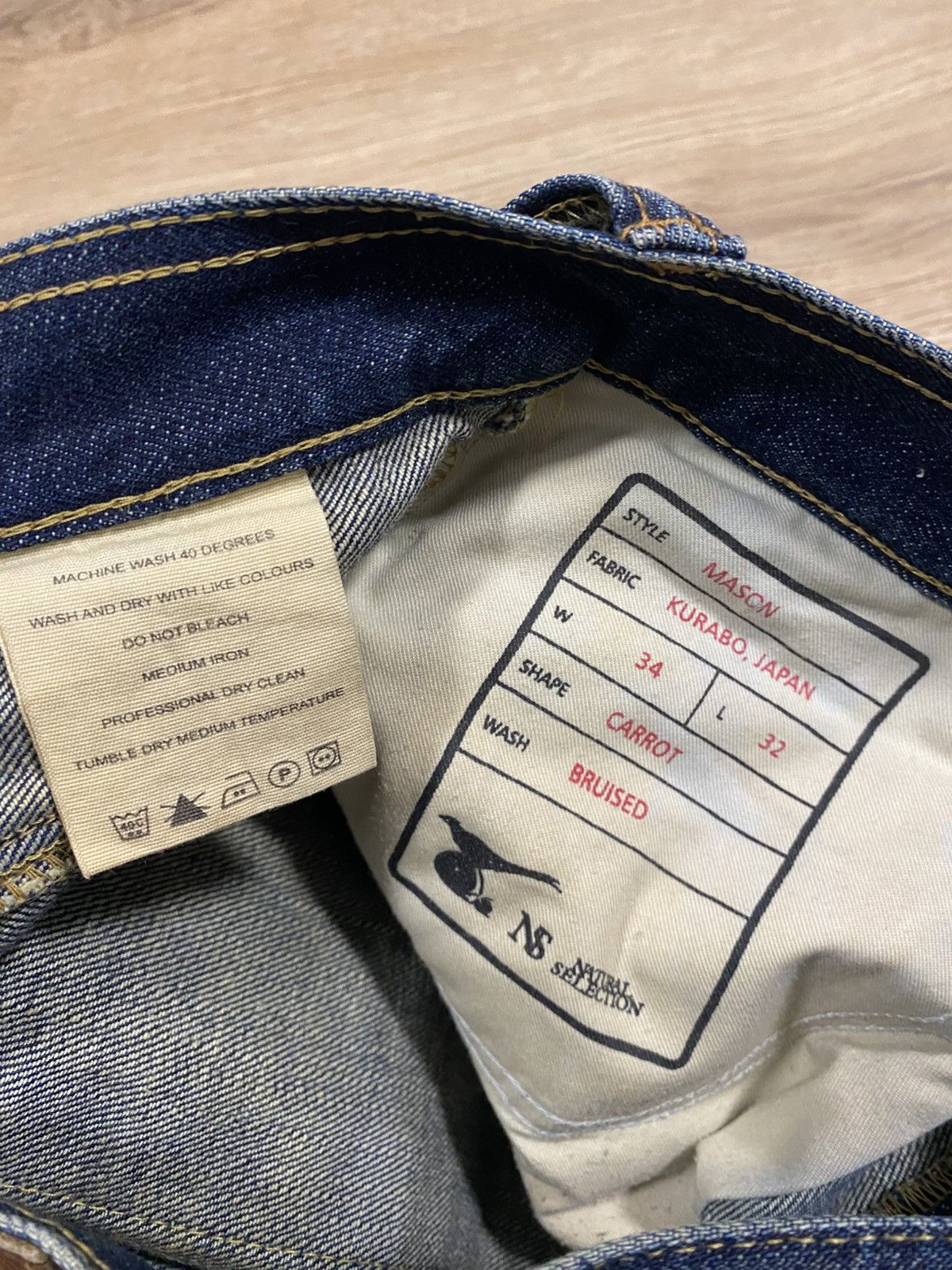 Natural Selection Natural Selection Selvage Denim Faded Jeans W34 L32 Size US 34 / EU 50 - 8 Thumbnail