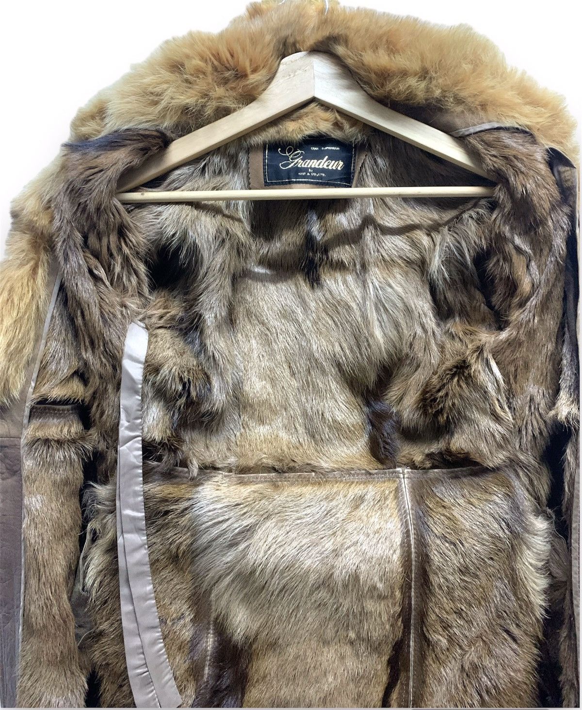 Leather Vintage Mink Fur Collar Leather Long Coat Size L Size US L / EU 52-54 / 3 - 10 Thumbnail