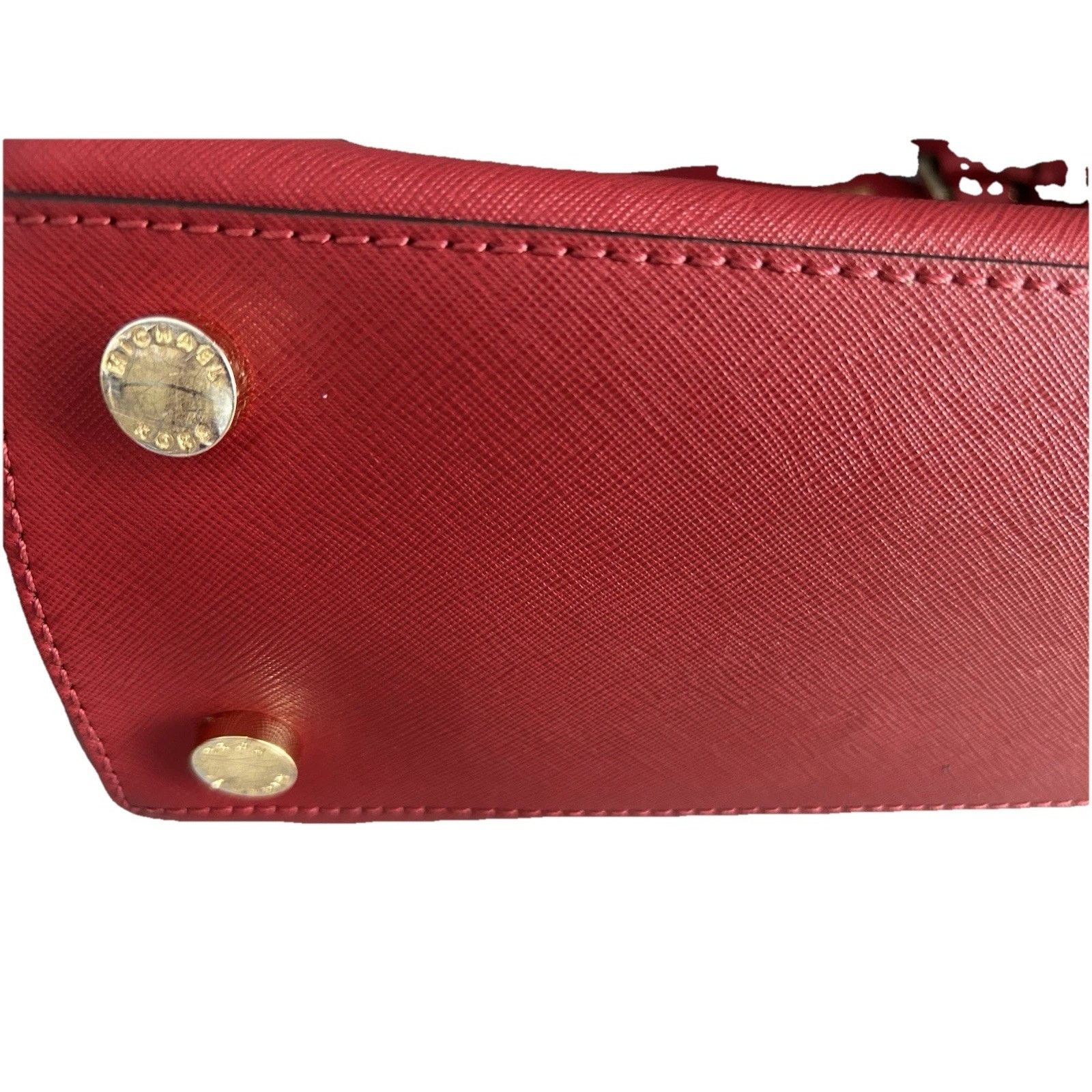 Michael Kors Michael Kors Sutton Red Satchel Saffiano Leather Handle Bag Size ONE SIZE - 16 Thumbnail