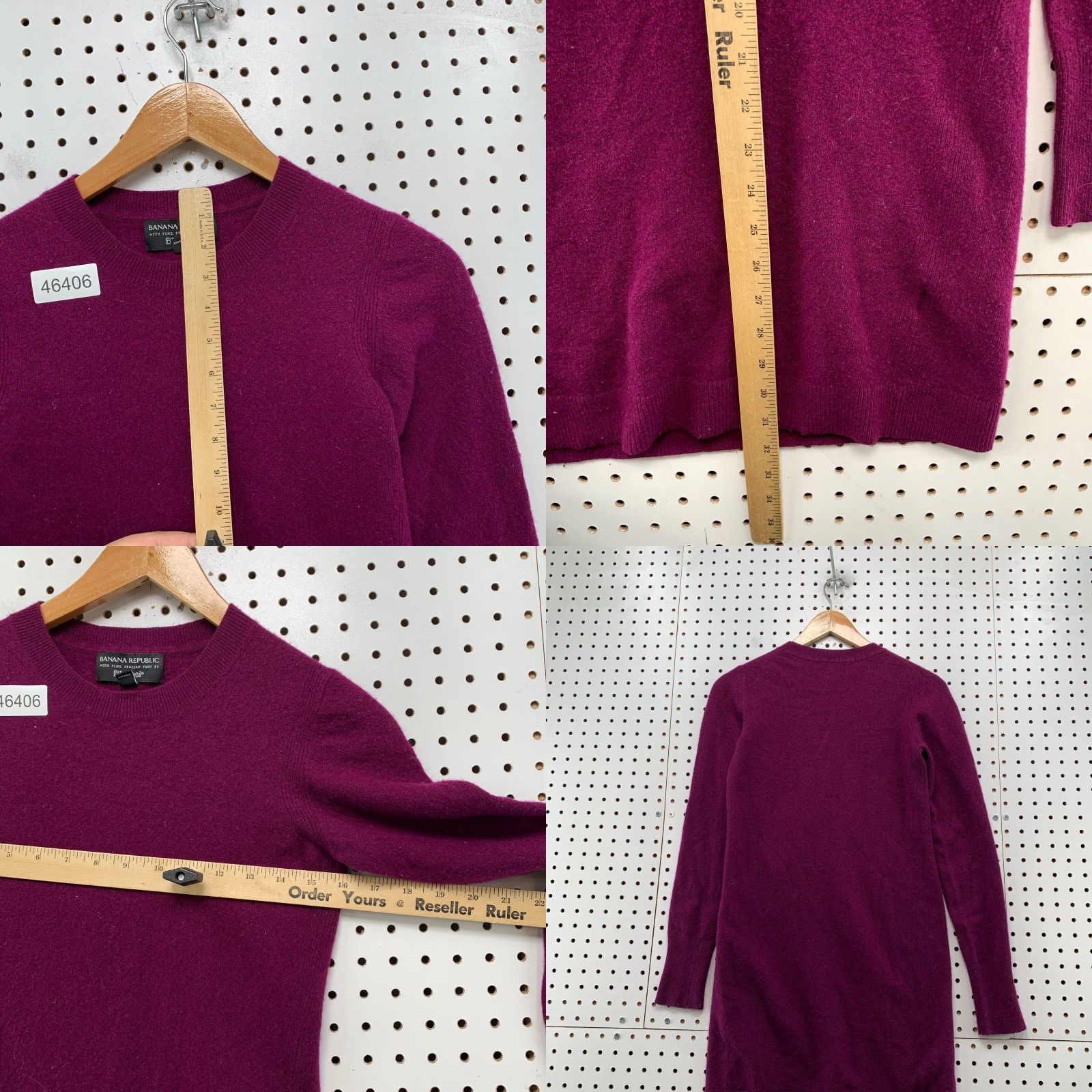 Banana Republic Banana Republic Merino Wool Sweater Dress Womens L White Crew Neck Knit A-Line, Solid, Long Sleeve, Pullover, Winter, Fall, Italian Yarn Size L / US 10 / IT 46 - 8 Thumbnail