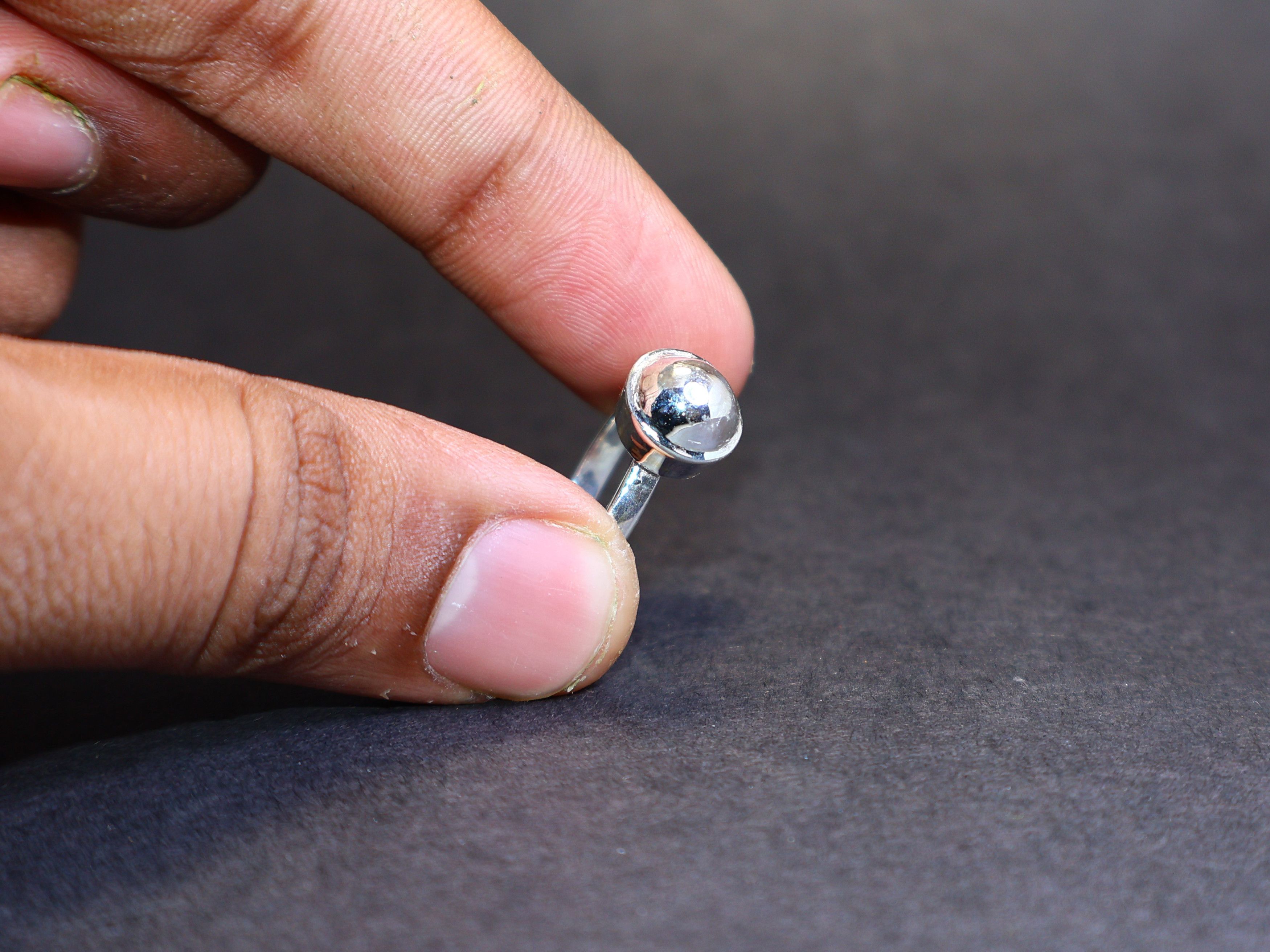 Handmade Ball Ring, Sterling Silver Ring, Handmade Ring, silver ring, Size ONE SIZE - 9 Thumbnail