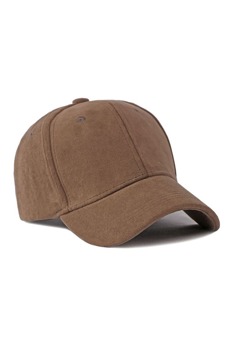 Other Brown Suede Classic Adjustable Plain Unisex Faux Cap Size ONE SIZE - 2 Thumbnail