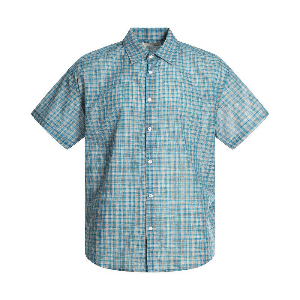 Japanese Brand × Vintage Men's Japanese loose plaid lapel casual short-sleeved shirt Size US M / EU 48-50 / 2 - 1 Thumbnail