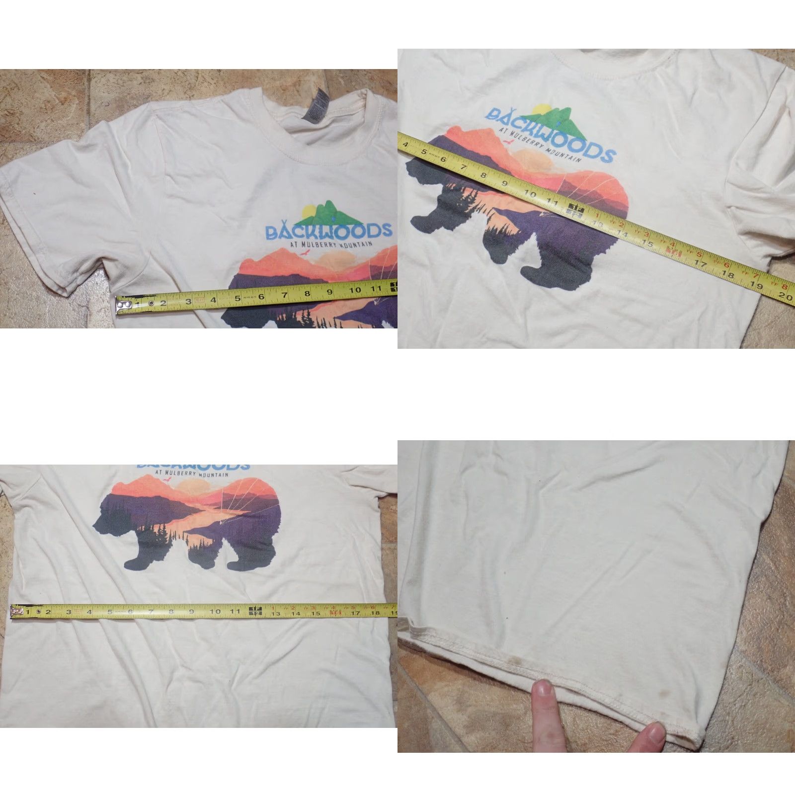 Gildan Backwoods Mulberry Mountain 2021 Music Festival Gildan Adult Medium T-Shirt Graphic Print White Band Tour 2020s Mens Size US M / EU 48-50 / 2 - 8 Thumbnail