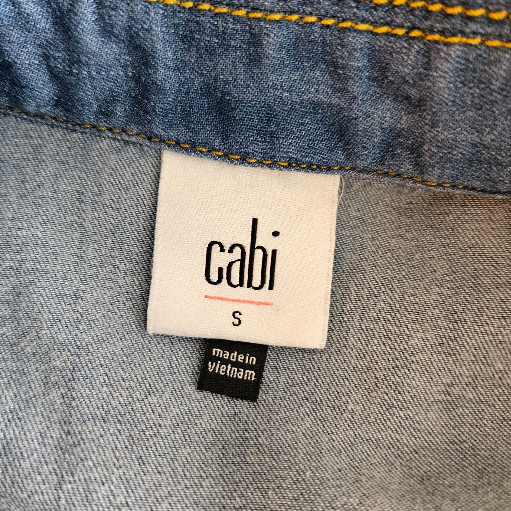 Vintage Cabi 6580 Womens Shirt Dress Sz S Blue Button Front Short Sleeve Piece of Cake Vintage No 90s Size 28" / US 6 / IT 42 - 5 Thumbnail