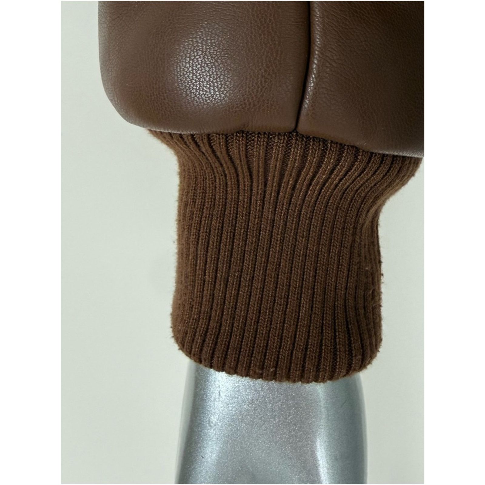 ALO Yoga Faux Leather Puffer Jacket Cinnamon Powder size XS