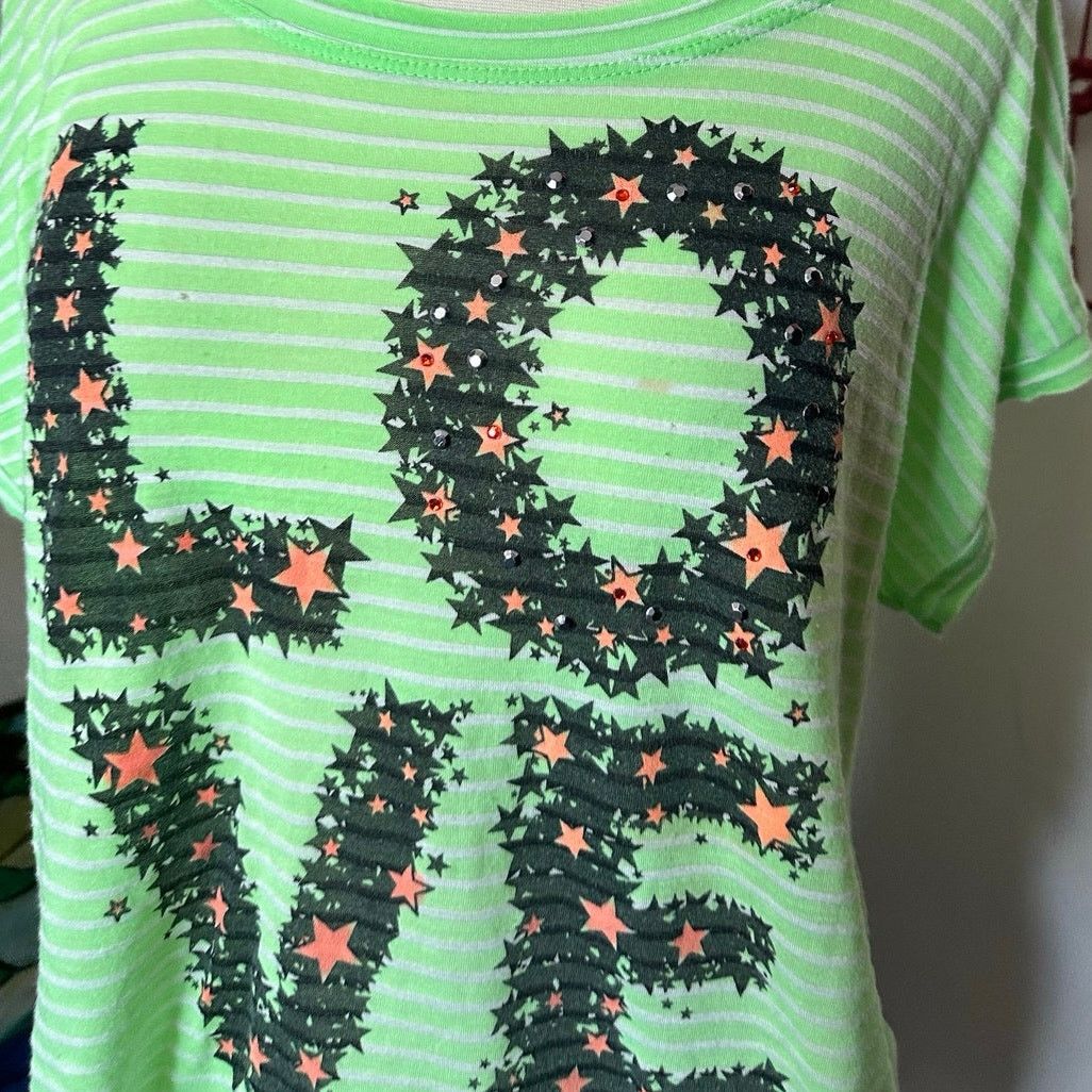 Other fresh brewed striped neon green orange shirt Size XL / US 12-14 / IT 48-50 - 2 Thumbnail