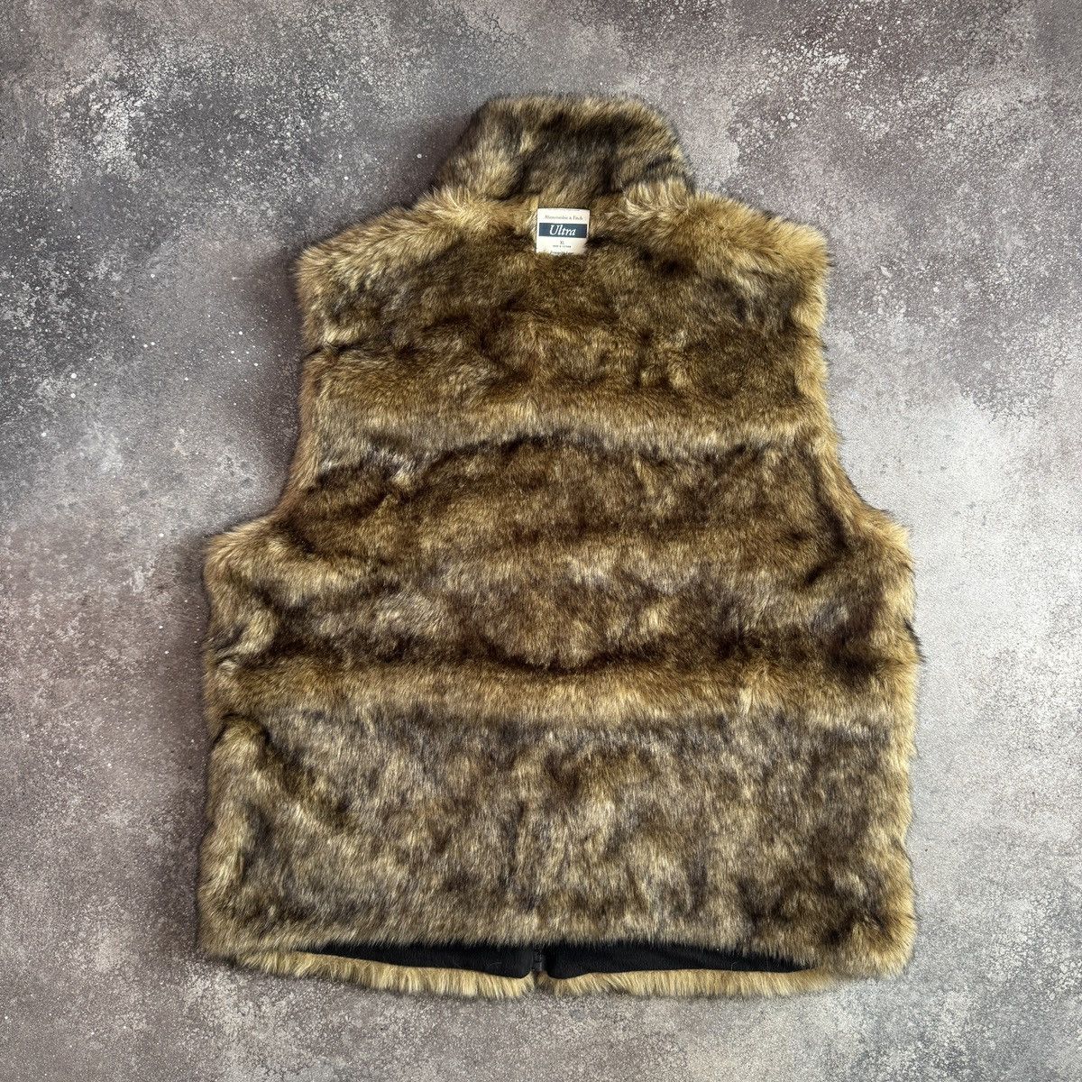Abercrombie & Fitch Abercrombie & Fitch Vintage Y2K Faux Fur Vest Jacket Size XL / US 12-14 / IT 48-50 - 6 Thumbnail