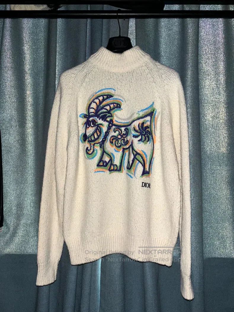 Dior Dior Goat Embroidered Sweater Size US M / EU 48-50 / 2 - 1 Thumbnail