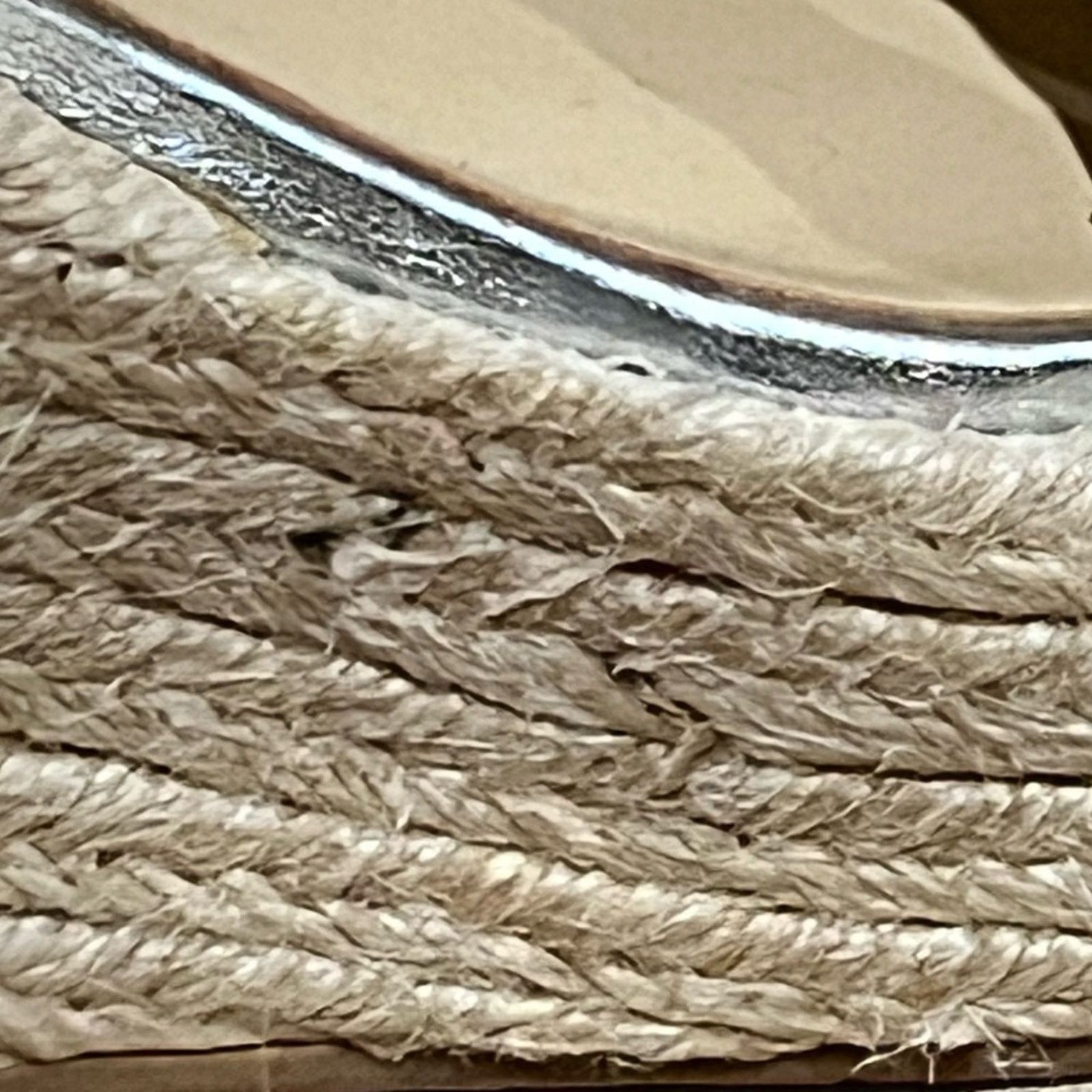 Badgley Mischka Badgley Mischka Espadrilles Size 8.5 Silver Wedge Sandals Size US 8.5 / IT 38.5 - 16 Thumbnail