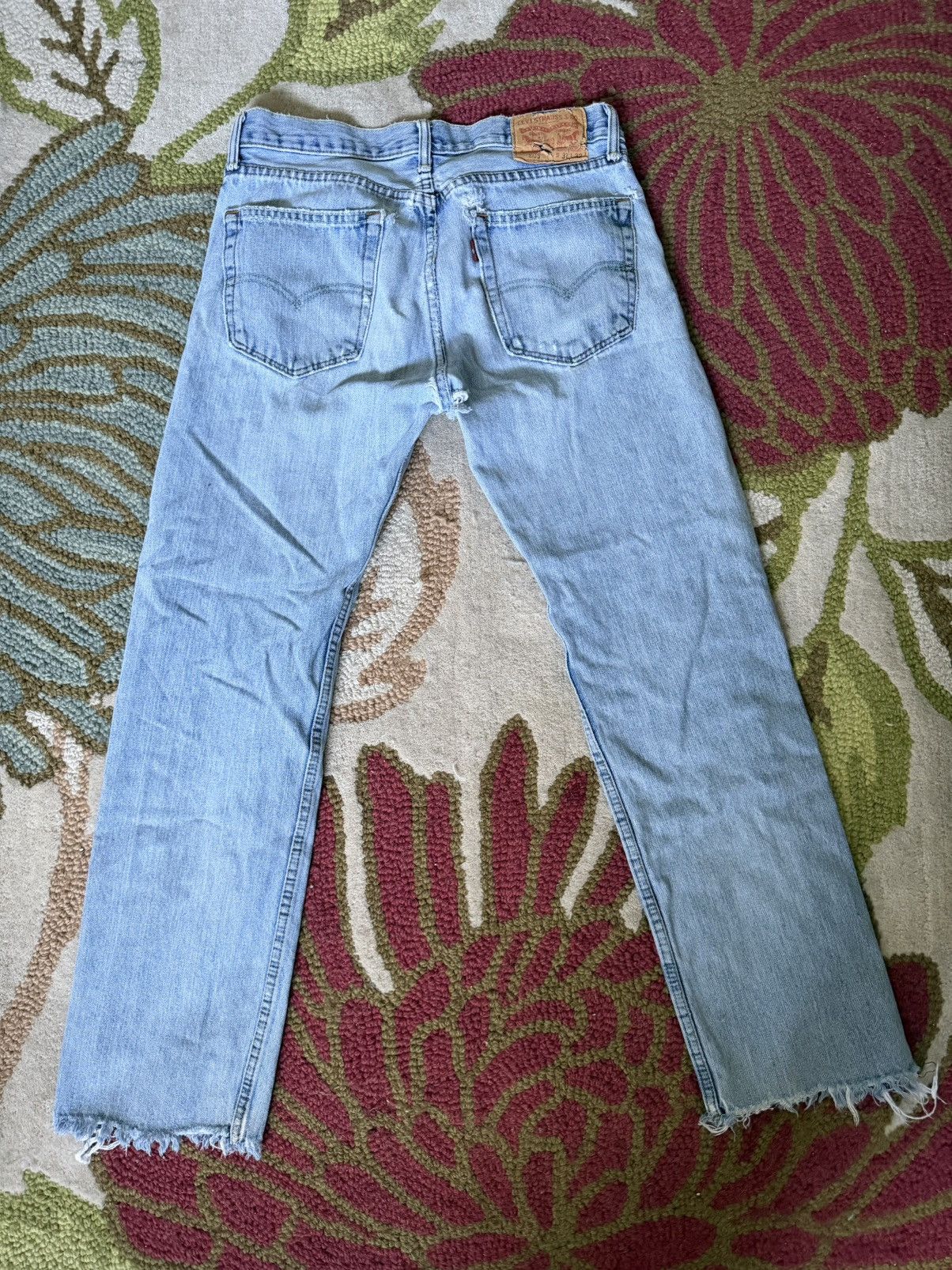 Carhartt Vtg Levi's 505 Men's Light Blue Jeans Regular Fit Slit Hems Size US 30 / EU 46 - 5 Thumbnail
