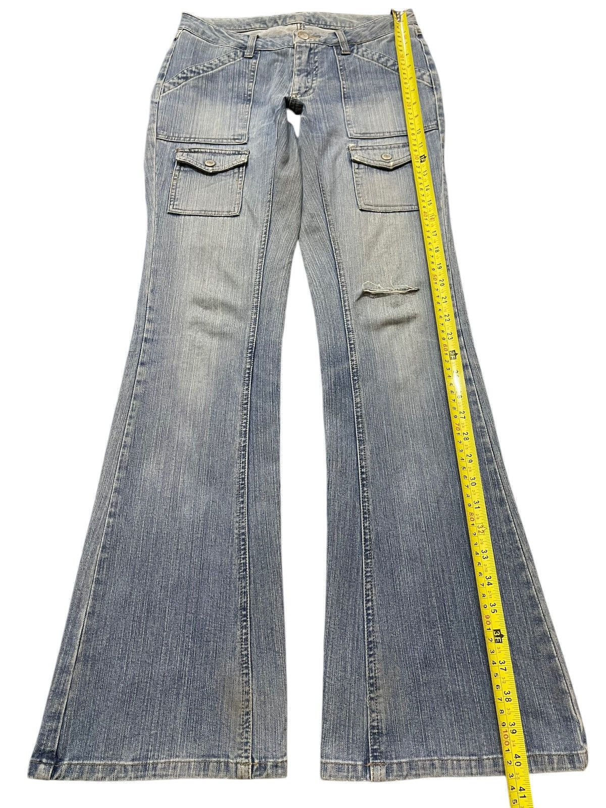 14th Addiction Vintage Japanese Brand Bush Pants Faded Wash Flare Jeans Size US 28 / EU 44 - 11 Thumbnail