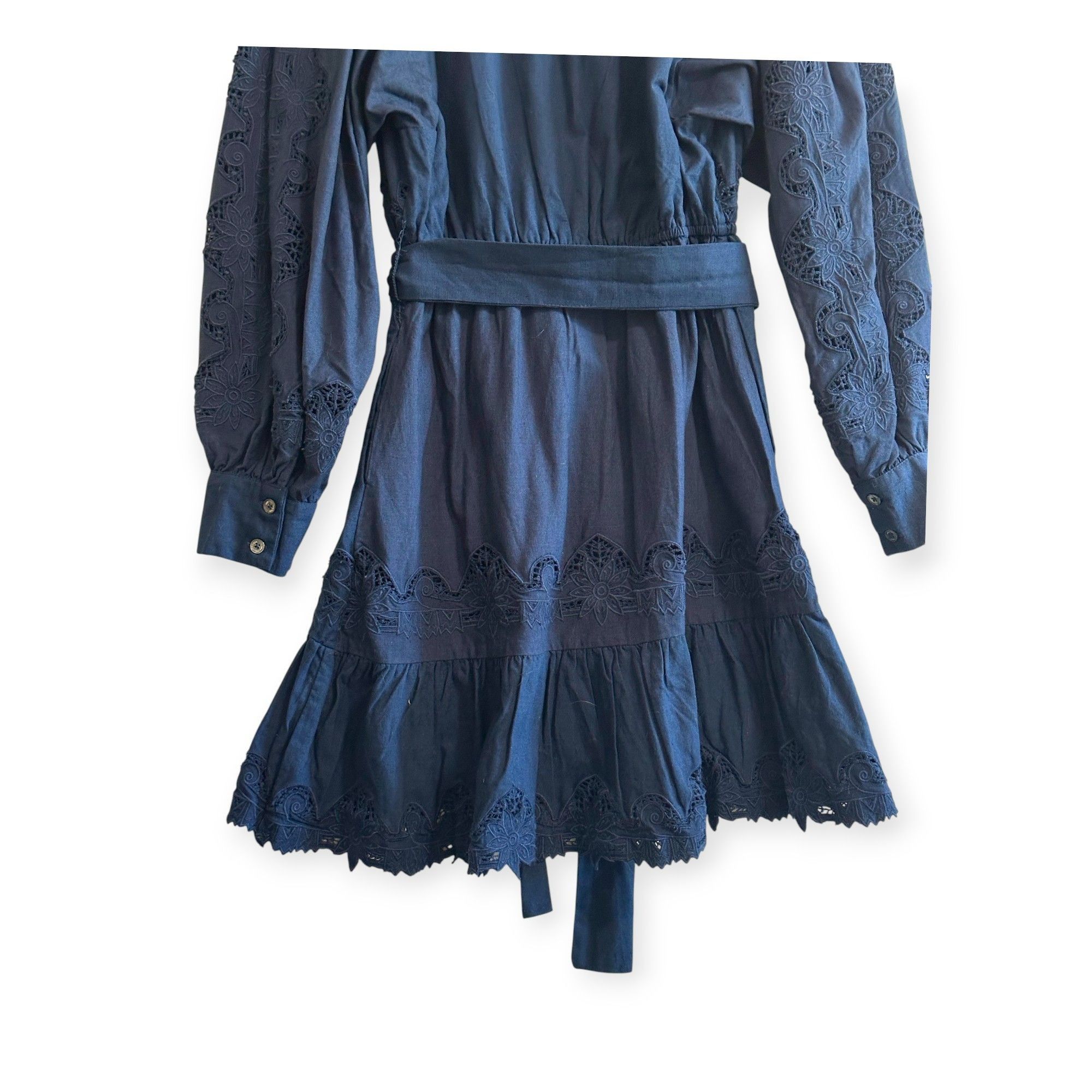 Sea New York Sea New York Anita Eyelet Mini Dress Navy Size 2 NWT Size XS / US 0-2 / IT 36-38 - 12 Thumbnail