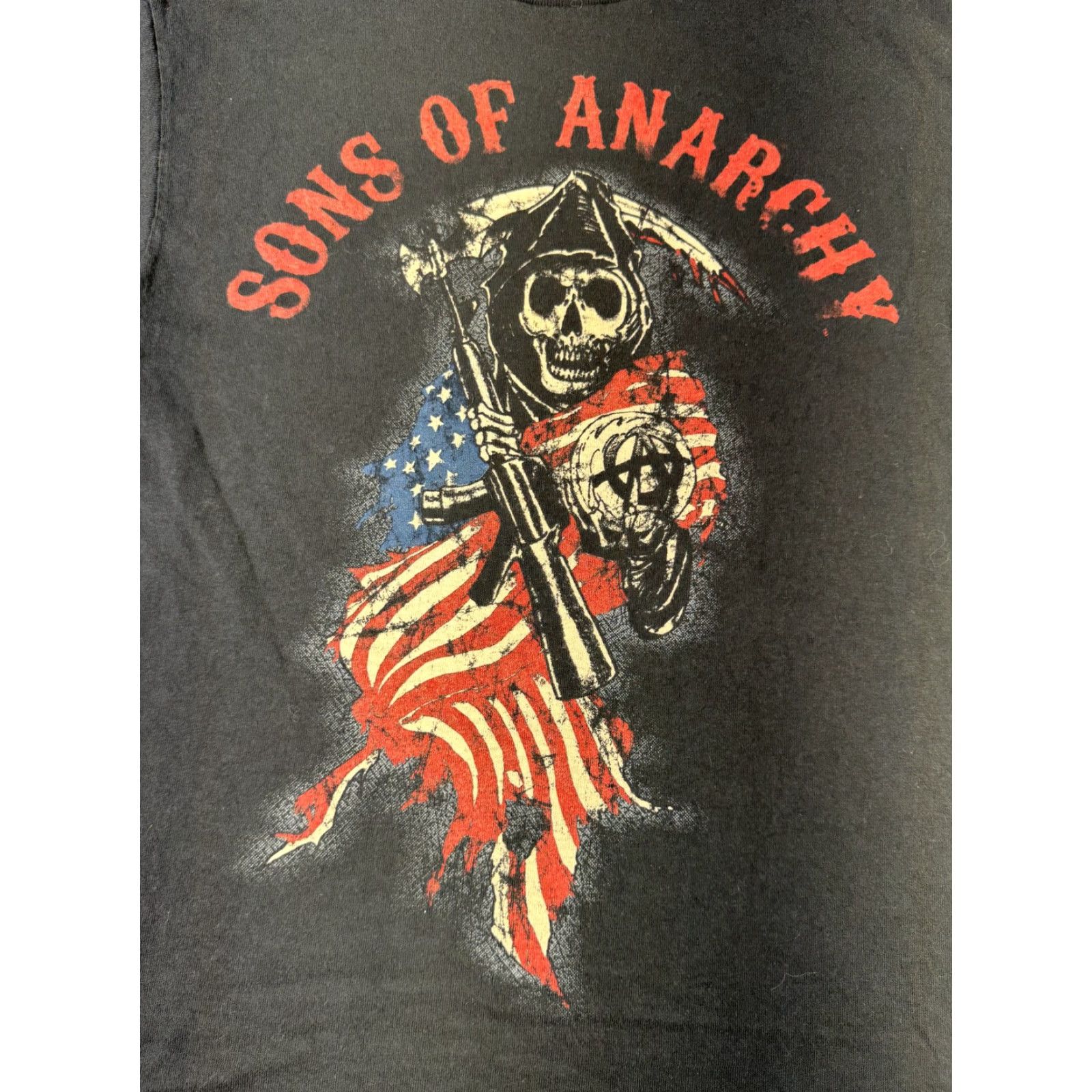Vintage Sons of Anarchy Shirt Mens Medium Black Reaper Flag Graphic Tee FX TV Show Size US M / EU 48-50 / 2 - 2 Thumbnail