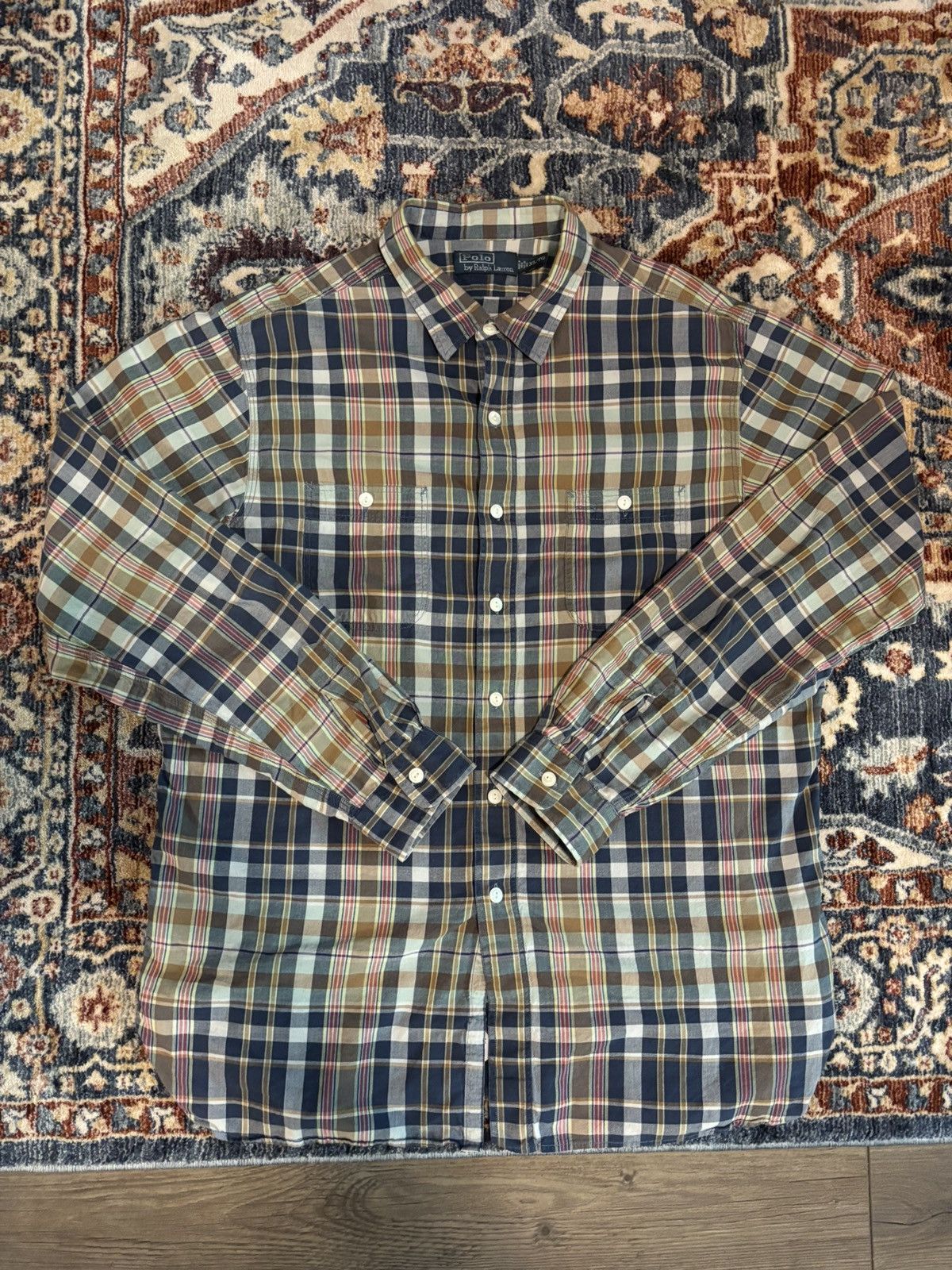 Polo Ralph Lauren Polo Madras Workshirt Size US XL / EU 56 / 4 - 1 Thumbnail