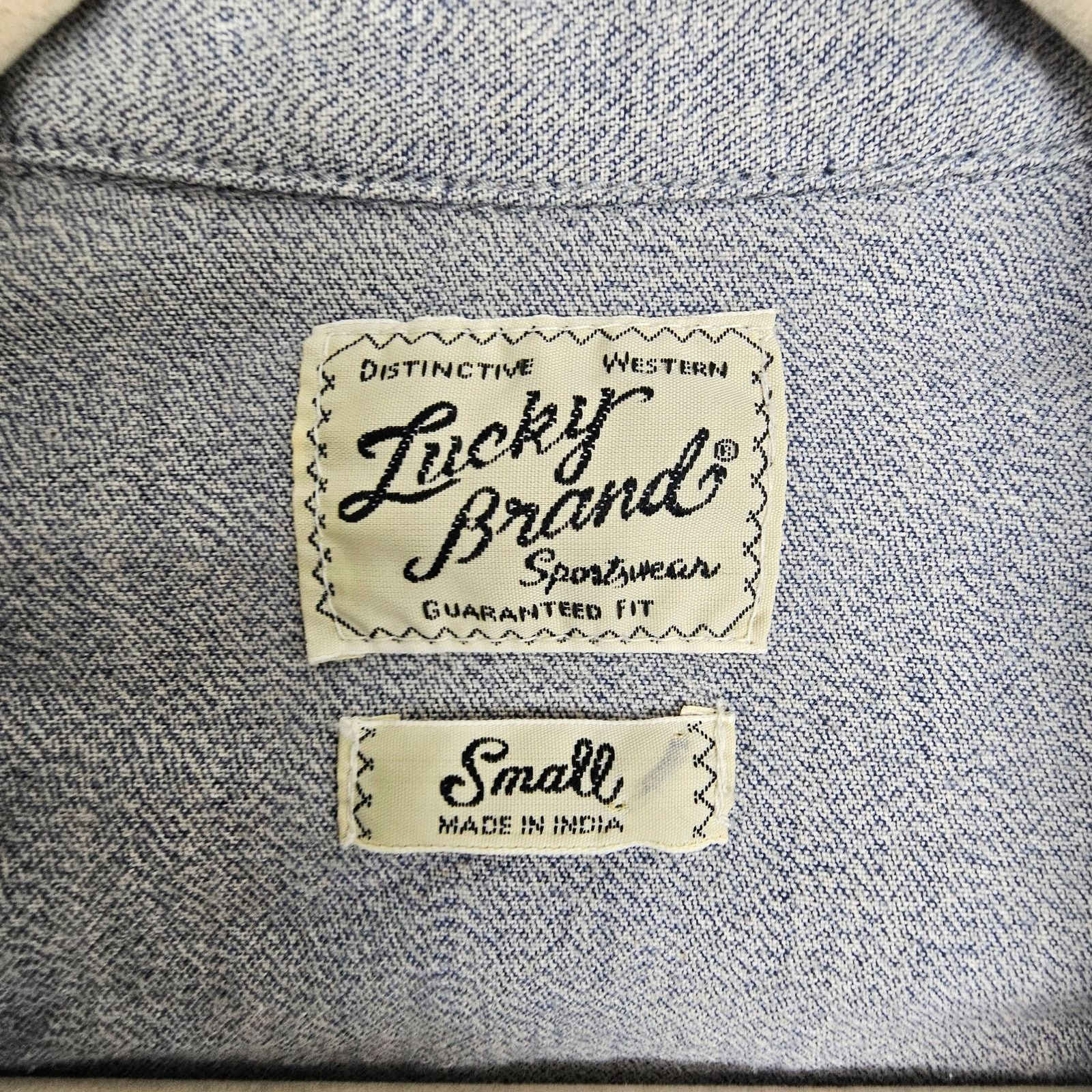 Lucky Brand Lucky Brand Western Shirt Snap Front Long Sleeve Men S Gray Size US S / EU 44-46 / 1 - 6 Thumbnail