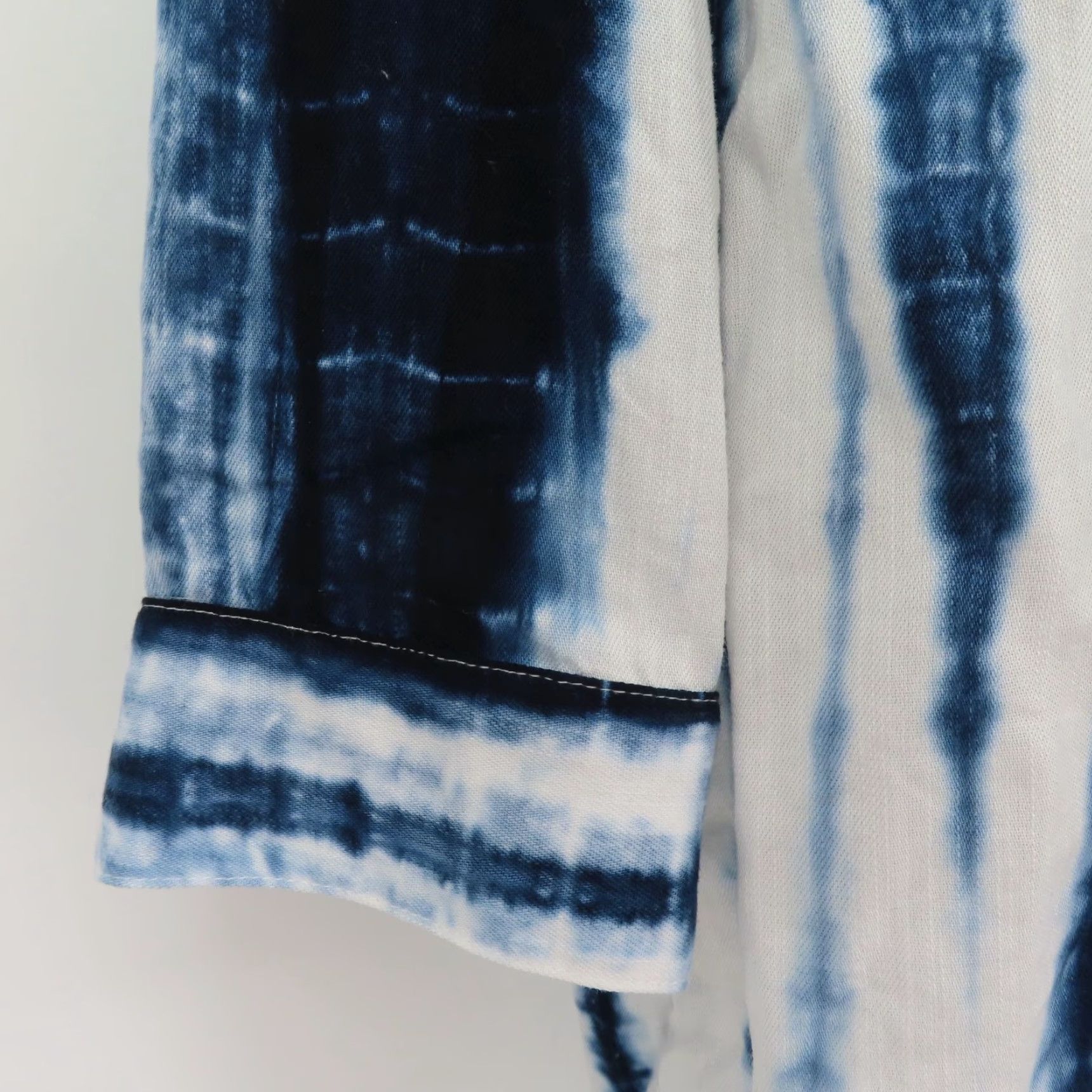 Soft Surroundings Soft Surroundings Blouse Tunic Women M Blue White Tie Dye Beaded Shirt Top Size M / US 6-8 / IT 42-44 - 6 Thumbnail