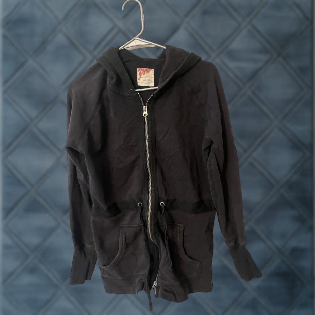 Old Navy Old Navy Hoodie Women’s M Black Full Zip Sweatshirt Drawstring Pockets Size M / US 6-8 / IT 42-44 - 1 Thumbnail