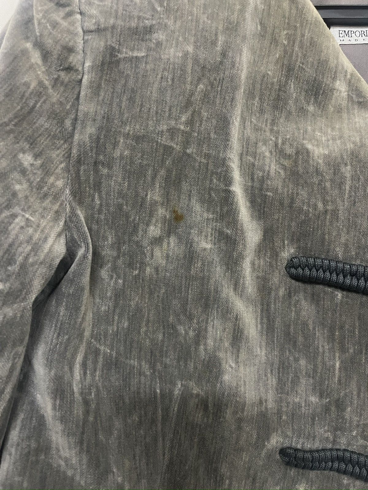 Emporio Armani Emporio Armani velvet jacket with a mandarin collar n button Size L / US 10 / IT 46 - 15 Thumbnail