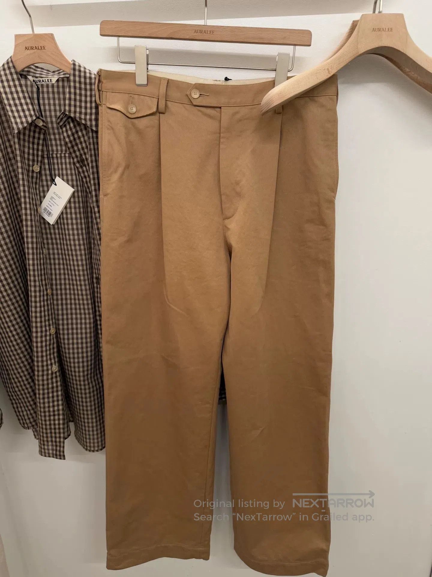 Auralee Versatile Beige Chinos for Every Occasion. Size US 26 / EU 42 - 3 Thumbnail