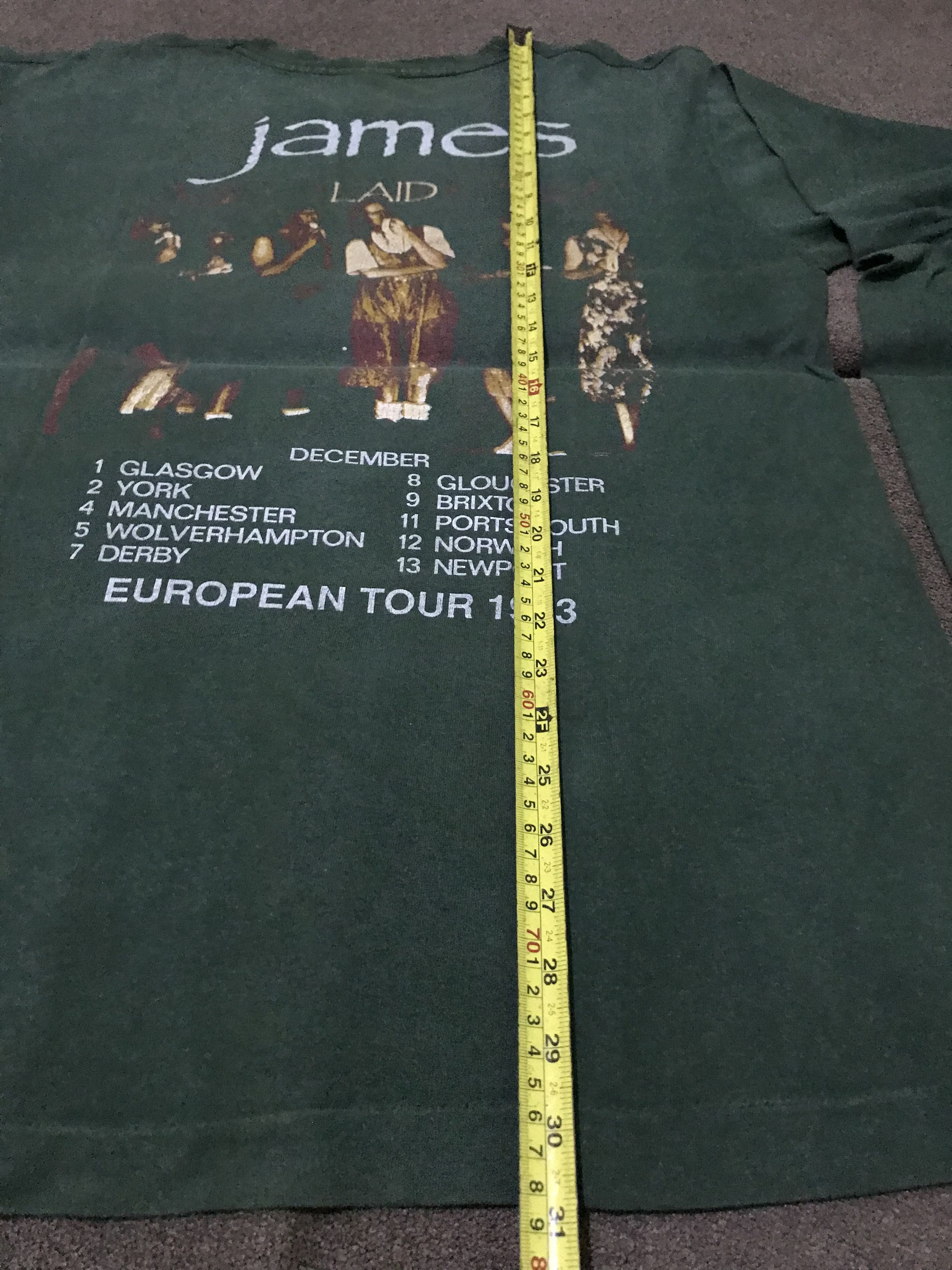 Band Tees Vintage 1993 James Laid Tour Shirt, Oasis, The Stone Roses Size US XL / EU 56 / 4 - 8 Thumbnail