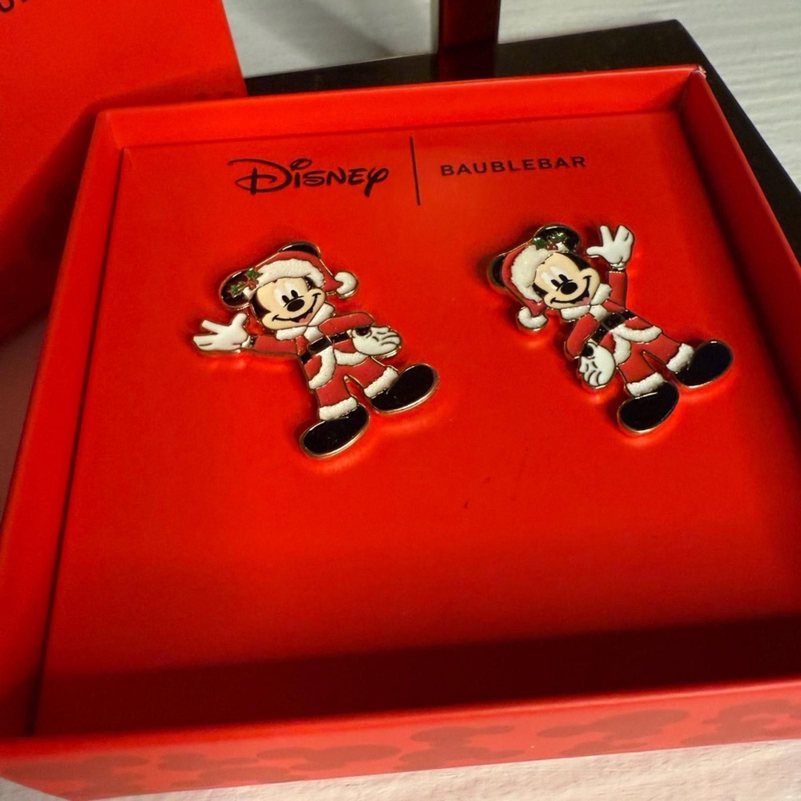 Designer Disney BaubleBar Mickey Mouse Santa Earrings Size ONE SIZE - 3 Thumbnail