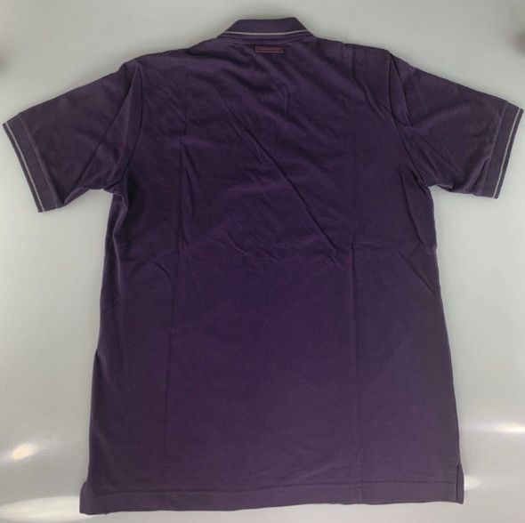 Dolce & Gabbana Dolce & Gabbana 🇮🇹 Purple Leather Logo Bar Polo Shirt 54e NWT Size US L / EU 52-54 / 3 - 4 Thumbnail