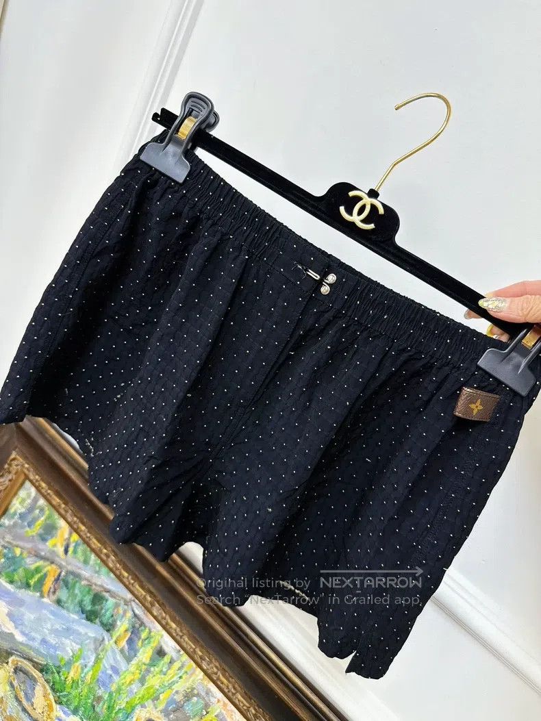 Louis Vuitton Louis Vuitton Black baby's breath gold embroidered polka-d Size 33" - 1 Thumbnail