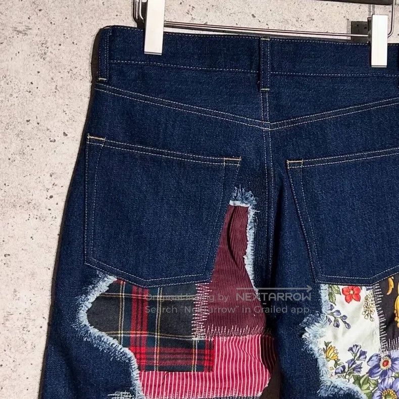 Junya Watanabe Junya Watanabe size XS Distressed cat whisker patched deni Size US 27 - 6 Thumbnail